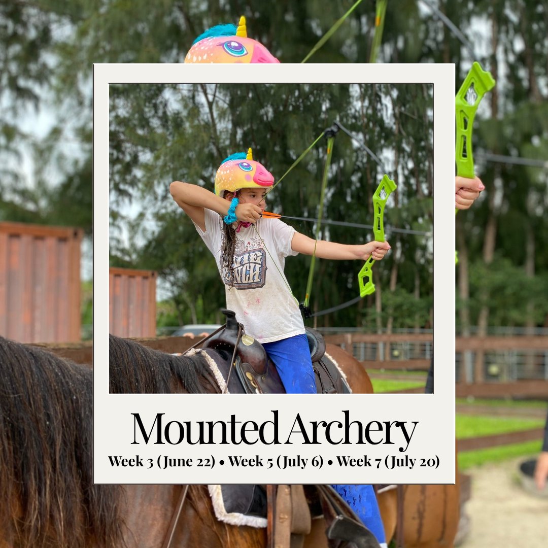 This summer, campers in our Riding Camp and Level Up Camp will have the rare opportunity to experience one of the most exciting activities at the ranchโฆ Mounted Archery!
(๐ค๐ฐ๐ฎ๐ฎ๐ฆ๐ฏ๐ต ๐พ๐ผ๐๐ ๐ข๐ฏ๐ฅ ๐ธ๐ฆ'๐ญ๐ญ ๐๐ ๐บ๐ฐ๐ถ ๐ญ๐ช๐ฏ๐ฌ ๐ต๐ฐ ๐ณ๐ฆ๐จ๐ช๐ด๐ต๐ฆ๐ณ)
โจ Available ONLY during Weeks 3, 5 & 7
โจ Exclusively for Riding Camp & Level Up Camp
โจ A unique opportunity not offered every week
This is the kind of once-in-a-summer experience that campers will be talking about long after camp ends.
If your child loves horses, adventure, and trying something truly extraordinary, these are the weeks you wonโt want to miss.
๐น Limited spots available.
๐ด Register early to secure your preferred week.
Comment ๐พ๐ผ๐๐ and weโll send you the registration link.
#daviefl #summercamp
Summer horseback riding camp in Davie, Florida featuring mounted archery, horseback riding lessons, outdoor adventures, and unforgettable experiences for kids and teens.