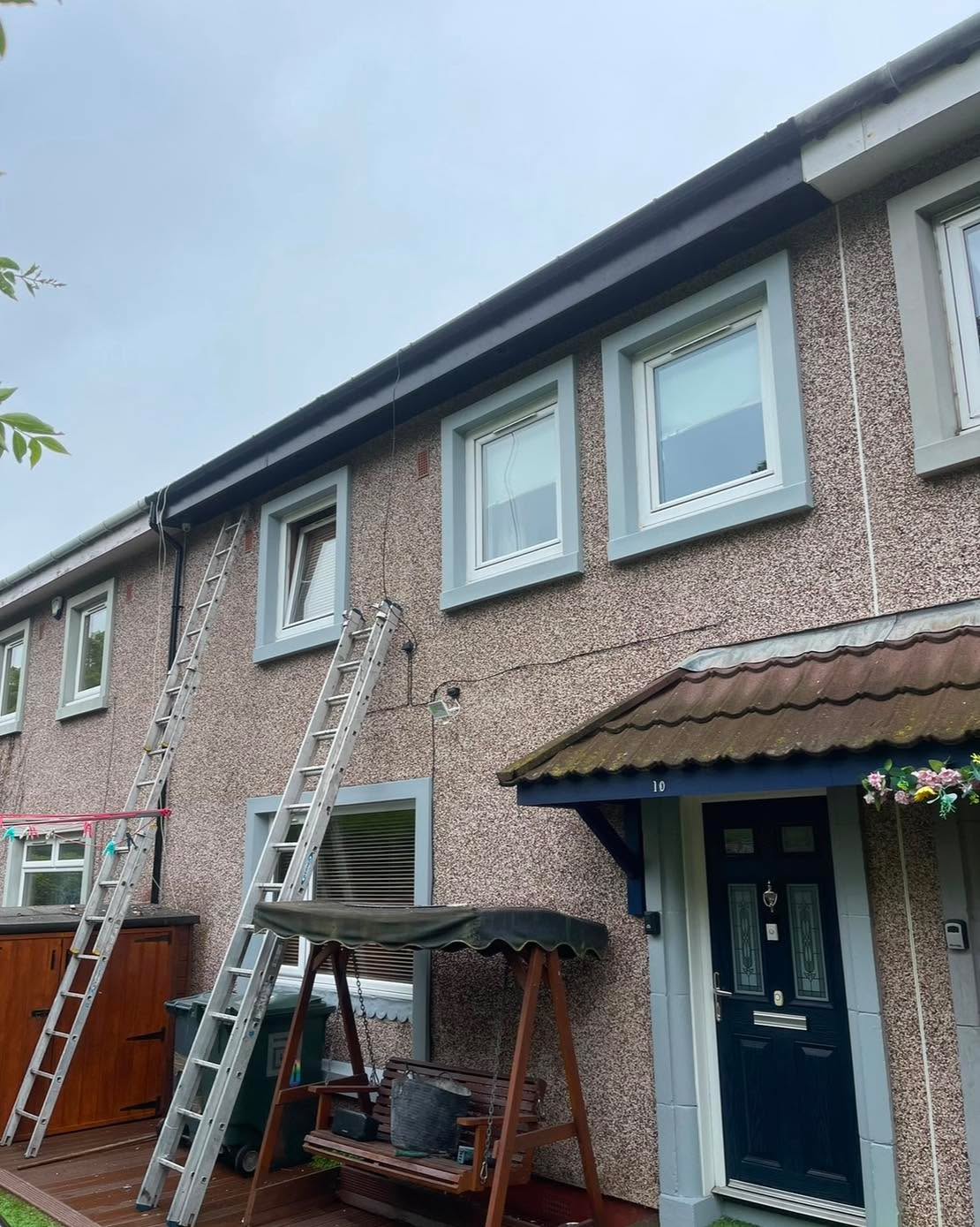 New upvc fascia’s, soffits and guttering fitted to front and back elevation of property — Edinburgh