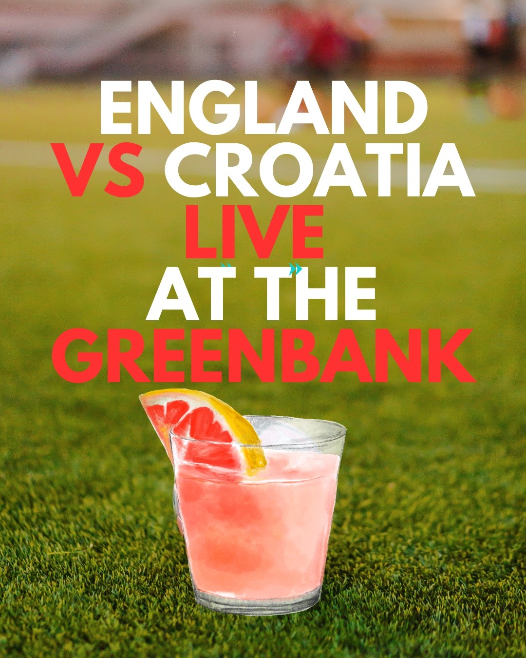 Why choose The Greenbank to watch England vs Croatia tonight?
1. Because we're awesome
2. Its 3 pints for £10 8-10pm
3. 3 big screens
4. The food slaps
5. Because we're awesome