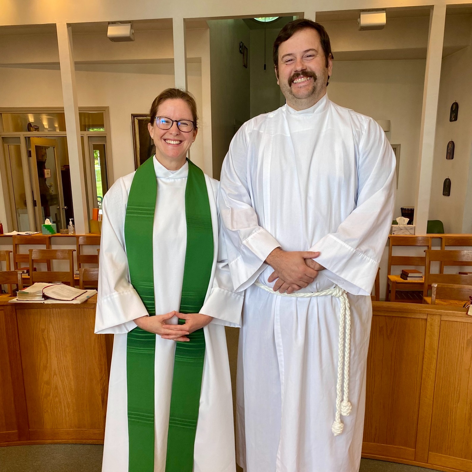 We enjoyed having our Associate, the Rev. Becky McDaniel, as our celebrant this morning alongside local seminarian Chris Farrar as preacher. Becky is in town for the Advanced Degrees Program at the School of Theology. She serves as Rector at Westover Episcopal Church in Charles City, Virginia.