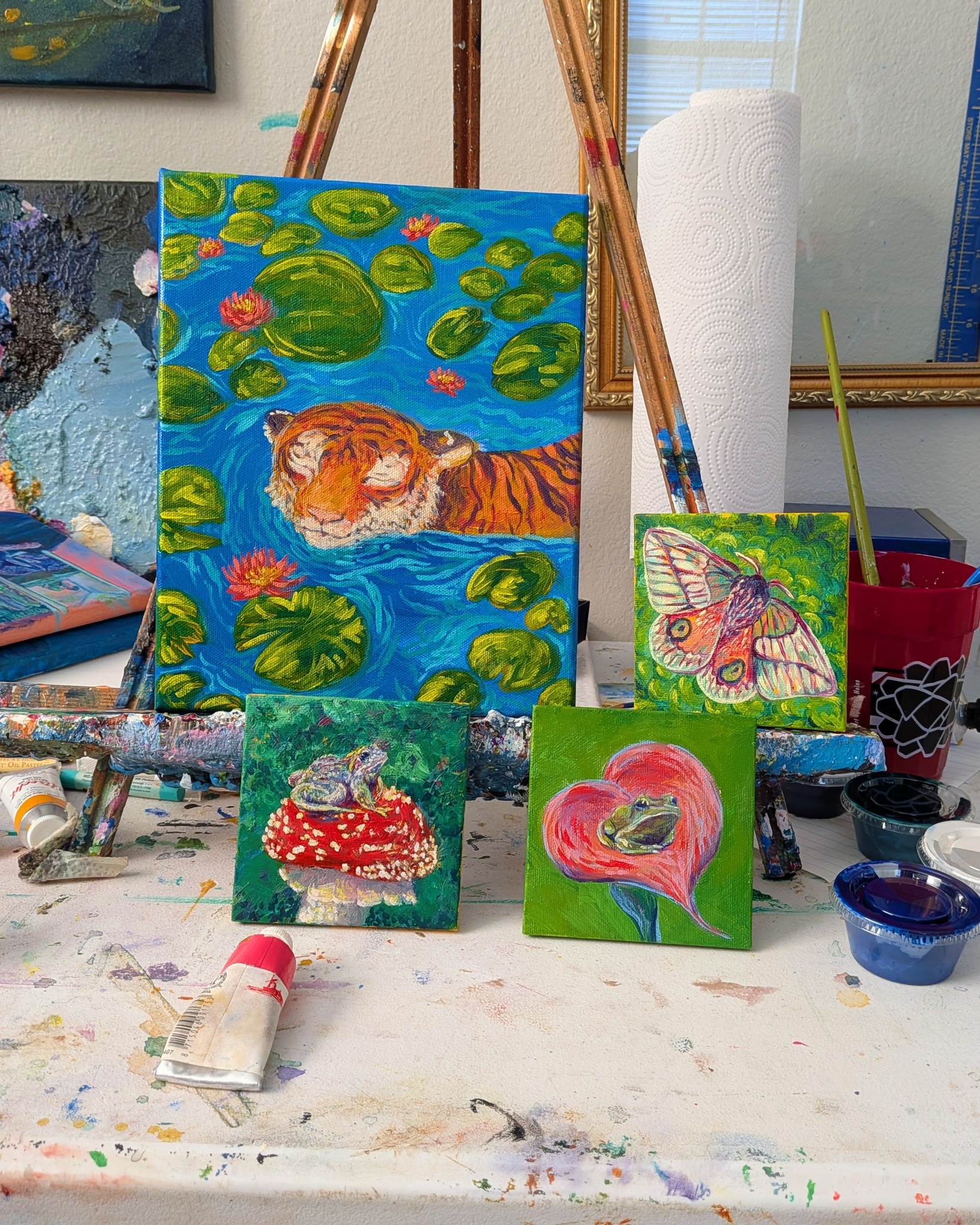 Who are you most likely to adopt?? Which of these painted pets would you take home? #petart #oilpaint #okcartist #cccaldwellart #theepiccontd