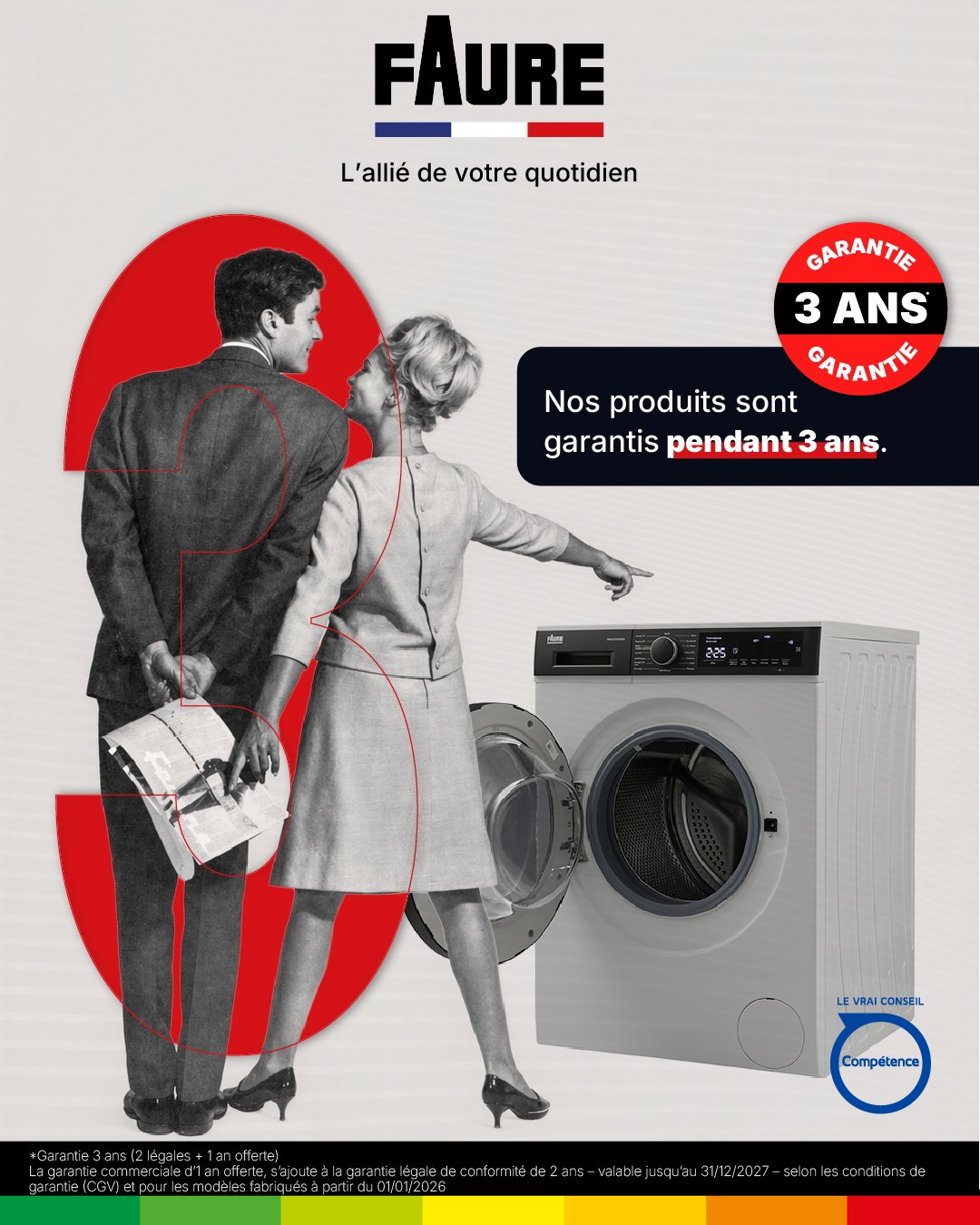🛡️✨ Avec Faure, profitez de la tranquillité au quotidien !
Parce qu’un appareil fiable, c’est aussi une garantie qui dure, les produits FAURE bénéficient désormais d’une garantie de 3 ans 👍
De quoi équiper votre maison en toute sérénité avec des appareils pensés pour vous accompagner jour après jour.
💥 Performance, fiabilité et confort… avec FAURE, vous faites le choix d’une marque de confiance.
👉 Retrouvez toute la gamme FAURE dans vos magasins Compétence !
https://www.magasinscompetence.fr/
#MagasinsCompétence #Faure #Garantie3Ans #Electromenager #Confort #Maison #EquipementMaison #Fiabilité