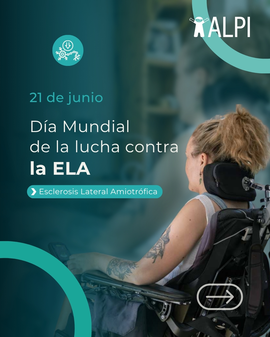 💙 Cada persona con ELA atraviesa un recorrido diferente.
La información, el acompañamiento y el abordaje interdisciplinario son fundamentales para acompañar cada etapa de la enfermedad.
En ALPI trabajamos junto a personas con enfermedades neurológicas, brindando rehabilitación y atención integral según las necesidades de cada paciente.
📍 Soler 3945, CABA
📞 (011) 4839-7700
📲 113-332-9926
📧 turnos@alpi.org.ar
#ELA #EsclerosisLateralAmiotrófica #DíaMundialDeLaELA #Neurología #Rehabilitación #ALPI