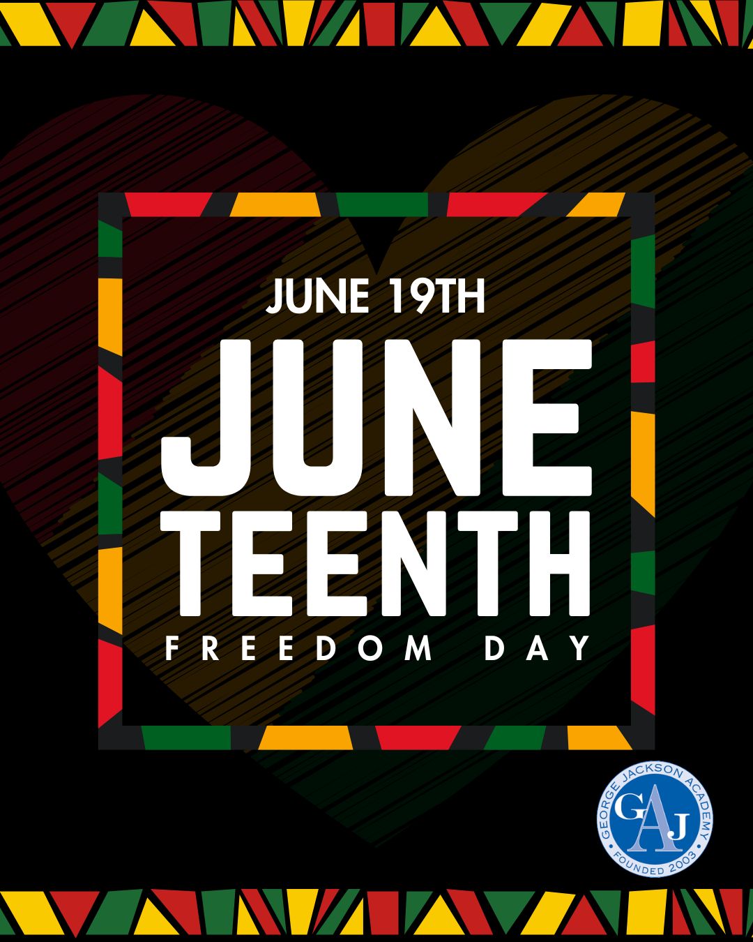Today, we at George Jackson Academy celebrate Juneteenth and honor the legacy of those who paved the way. Happy Juneteenth!
#haveagjaday #needblindadmission #financialaidforall