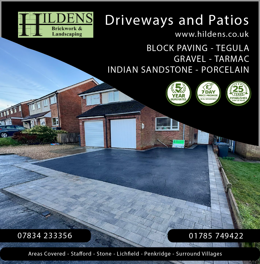 ✨ YOUR HOME DESERVES A DRIVEWAY TO MATCH ✨
First impressions count... so why let an old, cracked or worn-out driveway spoil the look of your home?
Whether you're arriving home after a long day or welcoming family and friends, a beautifully designed driveway can completely transform your property's appearance.
🏡 Block Paving
🚗 Tegula Driveways
⚫ Tarmac Driveways
🪨 Gravel Driveways
🌿 Patios & Landscaping
From the first dig to the final brush, we take pride in delivering exceptional workmanship that stands the test of time.
💬 Free, no-obligation quotations
📅 Summer installation slots now available.
📞 01785 749422
📱 07834 233356
🌐 www.hildens.co.uk
📍 Stafford • Stone • Lichfield • Penkridge • Surrounding Areas
#DrivewayTransformation #DreamDriveway #KerbAppeal #BlockPaving #Tegula #TarmacDriveways #Landscaping #PatioDesign #HomeImprovement #Stafford #Hildens