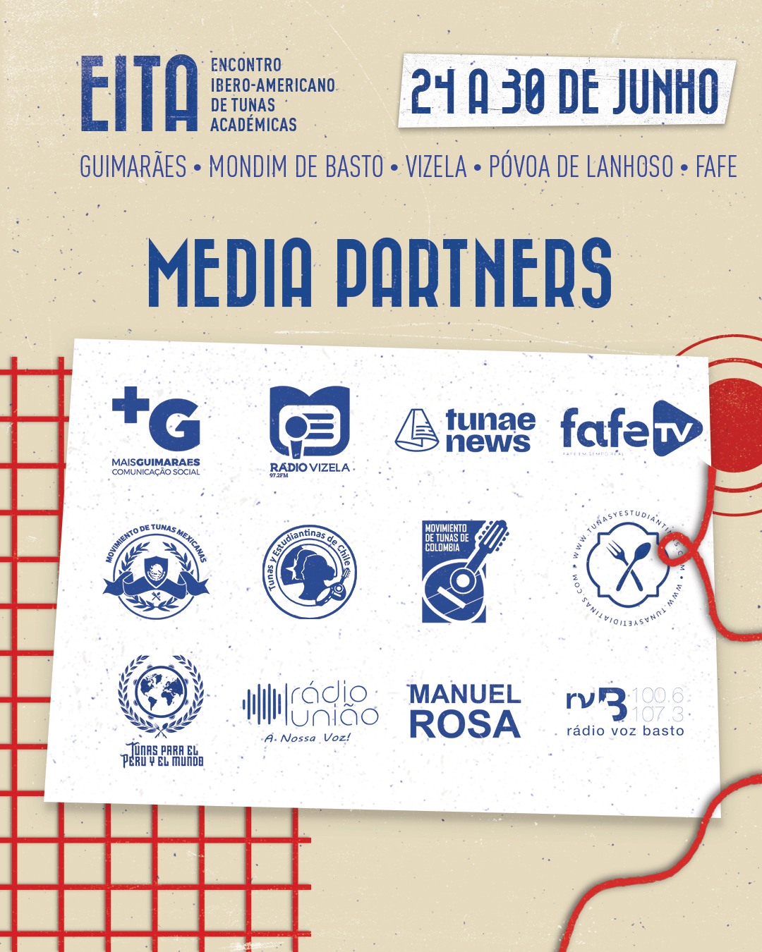 O EITA é um encontro de culturas, e a sua comunicação também.
Os nossos media partners acompanham-nos de diferentes países e territórios, ajudando a dar voz a um evento que continua a crescer para lá das fronteiras.
Obrigado por nos ajudarem a levar esta história mais longe.
#eita #Veita #eita2026