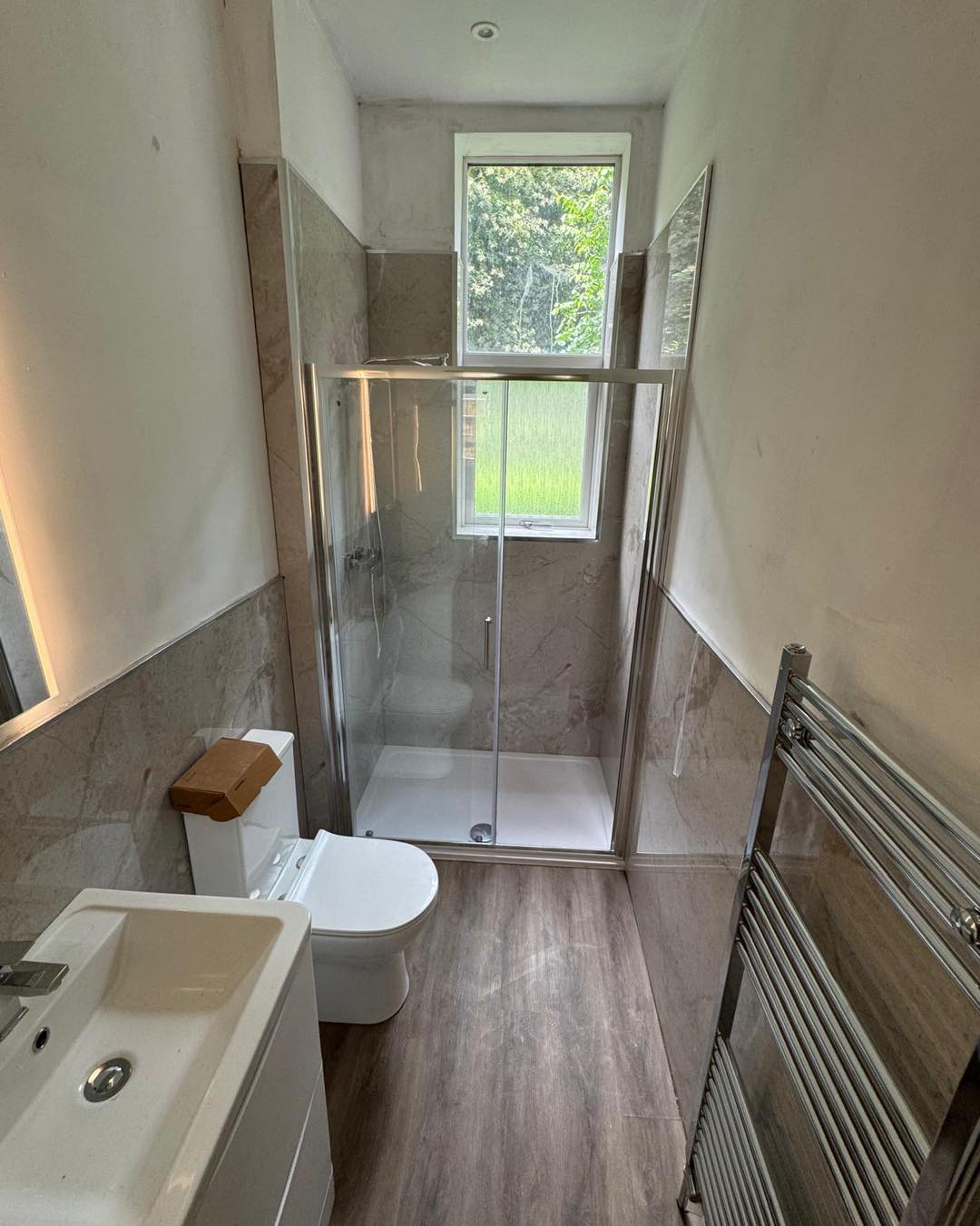 Bathroom installation on one of our flat renovation projects — Edinburgh