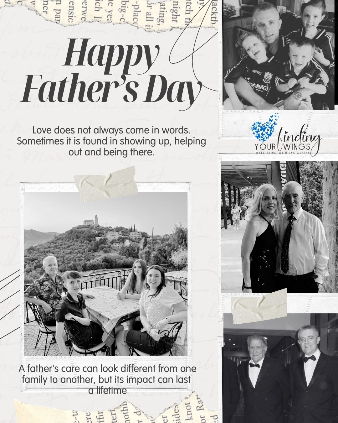 Love does not always come in words.
Sometimes it is found in showing up.
Helping out.
Building a shed.
Making time.
Being there when it matters.
A father's care can look different from one family to another, but its impact can last a lifetime.
This Father's Day, we celebrate all the Dads, Grandads, Godfather's, Uncles, mentors and father figures who support, encourage and care in their own unique ways.
We also remember all the Dads who are here to share the day but remember the great memories with with them x
Thank you for the difference you make every day.
#fathersday #wellbeing #familywellbeing #gratitude #connection #parenting #mentalwellbeing #mindfulness #findingyourwingswellbeing #dad #Gratitude