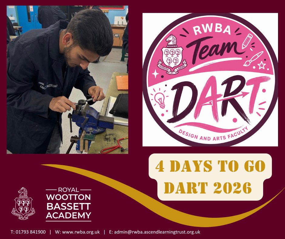 Four more sleeps until our very first DART Show!
Join us on Monday 13th July from 5pm for an exciting showcase of our students' incredible work, featuring an Art, Photography, 3D Design and Graphics exhibition, and a Music Recital.
From 6.30pm - 8pm, we'll be celebrating excellence across the faculty at our Awards Evening.
General admission tickets are available now via Eventbright!
We look forward to welcoming you as we celebrate the achievements, creativity and talent of our fantastic students across the DART faculty.
#DARTShow #StudentSuccess #ArtExhibition #Photography #Graphics #3DDesign #MusicRecital #AwardsEvening #CreativeArts #RWBA