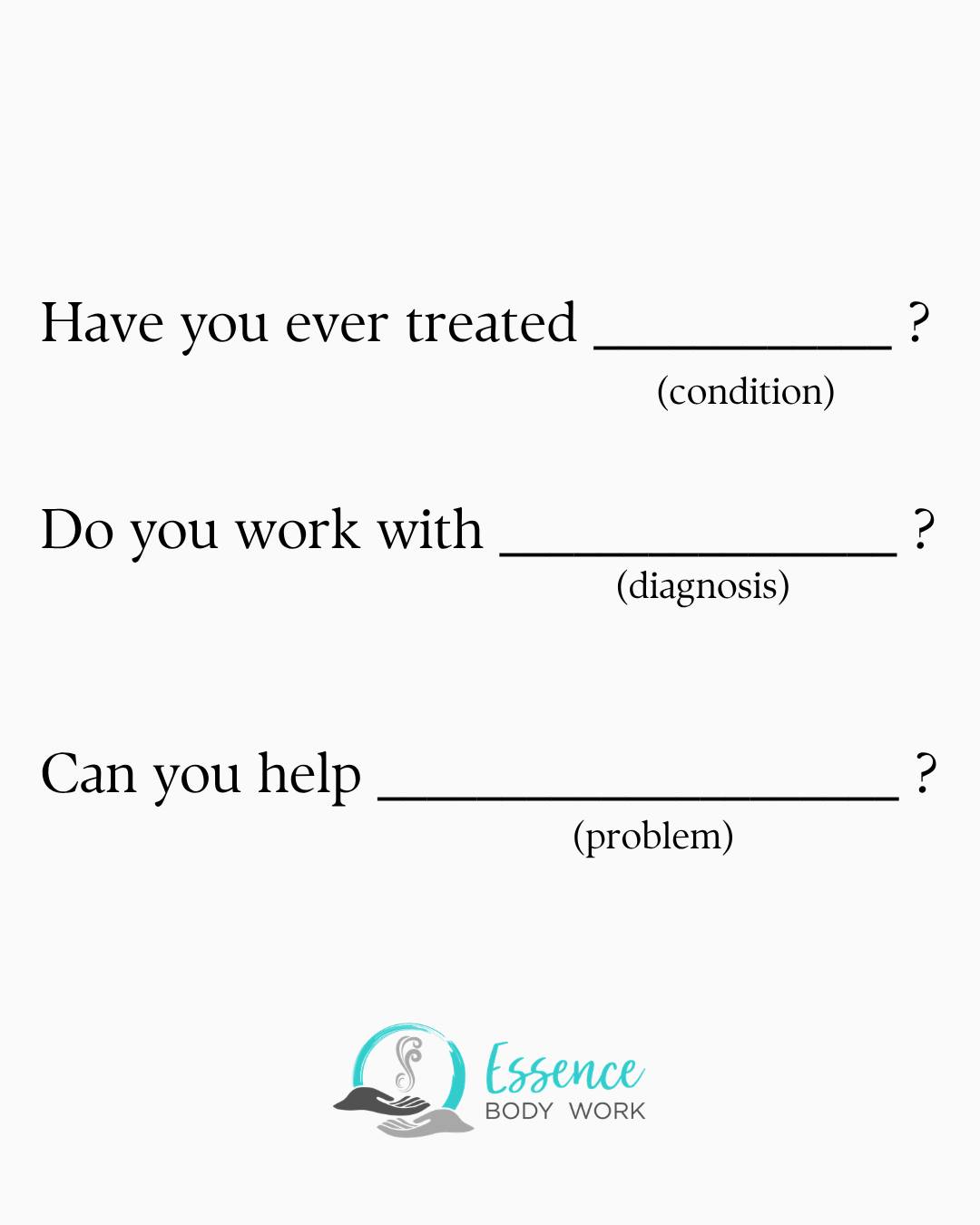 I don't think that any therapist has worked with every condition, diagnosis, or problem out there.
But I've worked with a lot of different things over the last 24+ years, and I am still confident that myofascial release can help SO MANY things!
Fascia is really having it's moment, and I'm glad! I'm glad that more people are hearing about the benefits of myofascial release and other types of fascia work because it is so important to our health and longevity.
When I meet people with pain or other problems, I always think about how much they would benefit from myofascial release.
Of course I am going to be biased towards the John Barnes Myofascial Release Approach that I offer. This work has been helping people for decades. I'm not saying it is the be-all, end-all of hands on body work, but I don't think there are too many people in this world that wouldn't benefit from it!
I would love to help you too, if you want to know more or schedule an appointment, go to www.essencebodywork.com
#myofascialreleasetherapist #myofascialrelease #mfr #painrelief #westervilleohio