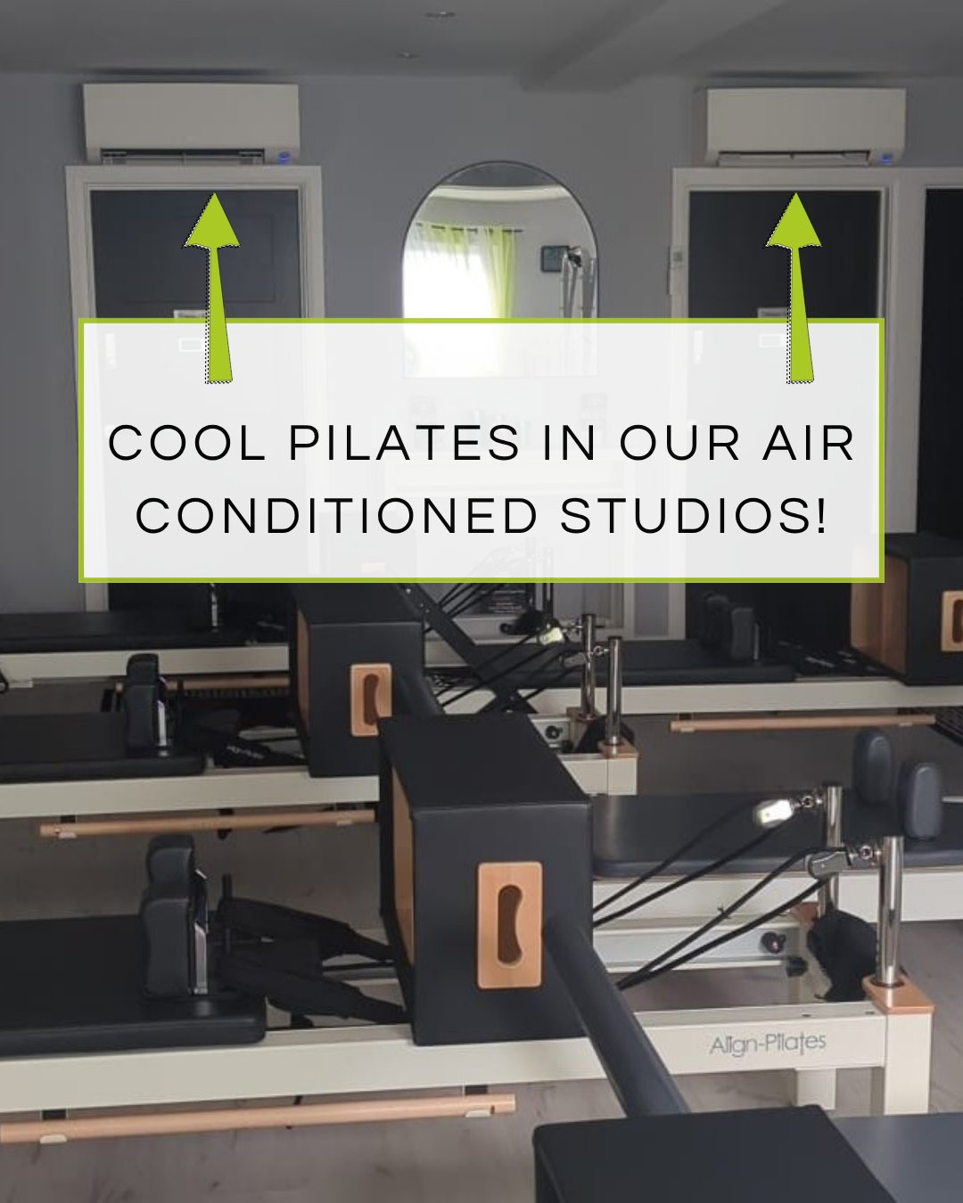 Two powerful Air Conditioning units above the doors in our Reformer Studio, and another two powerful units in the Matwork Studio upstairs. The Studios are cool and we're ready for you all :-)
#pilatesbeginner #beginnerreformer #reformerpilatesstudio #pilatesmatwork #upminster