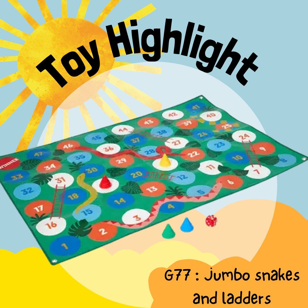 Toy highlight for today:
G77: Jumbo snakes and ladders
https://cockburntoylibrary.setls.com.au/items/156487
Suitable for ages 3+