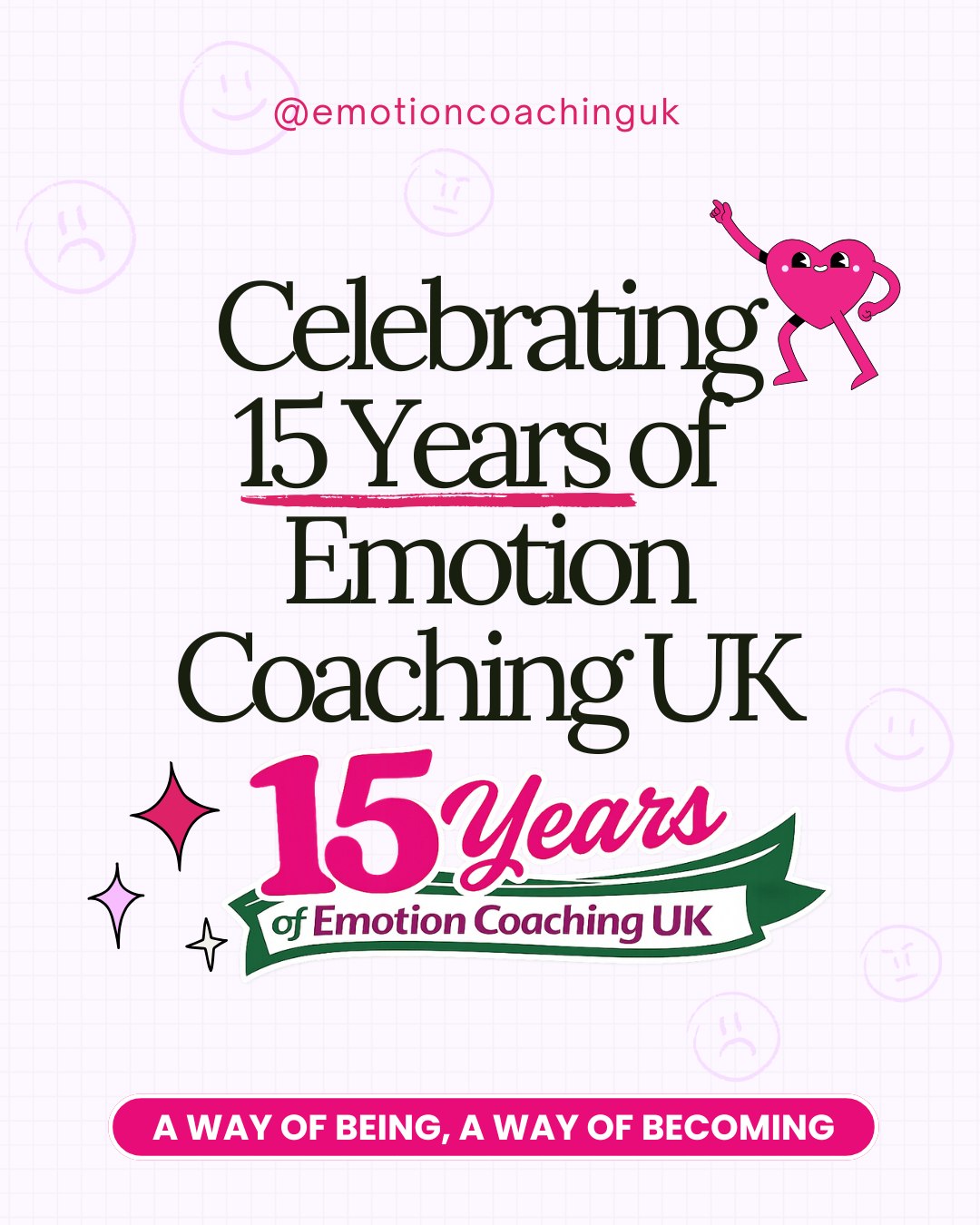 🎉 Celebrating 15 Years of Emotion Coaching UK 🎉 This year marks 15 years since Emotion Coaching UK supporting children, young people and the adults who care for them.
Over the past 15 years we have been privileged to work alongside educators, psychologists, early years practitioners, school leaders, foster carers, social care and health professionals and parents/carers across the UK and beyond.
Together, we have:
💜 Trained close to 20,000 individuals in EC principles and practice.
💜 Supported implementation at every level – from individual schools and settings, to local authorities, county-wide initiatives and large-scale national projects.
💜 Delivered training and consultancy across the UK and internationally.
💜 Published EC for Children and Young People in Schools, which has become a widely used professional resource, with more than 6,000 copies sold.
💜 Contributed to the evidence base through peer-reviewed journal articles, research projects and evaluations.
💜 Developed an accreditation pathway that has enabled over 200 practitioners to become EC Practitioner Trainers.
💜 Created and shared a wide range of freely available resources
Most importantly, we have seen Emotion Coaching make a difference in thousands of interactions between adults and children—helping children feel understood, supported and better able to manage their emotions.
None of this would have been possible without the practitioners, trainers, researchers, settings, organisations and families who have shared this journey with us. Thank you for being part of our story.
Here's to the next chapter of Emotion Coaching UK and to continuing to place relationships, emotional understanding and connection at the heart of children's lives.
#EmotionCoaching #EmotionCoachingUK #15YearsOfEC #RelationshipsMatter #EmotionalWellbeing