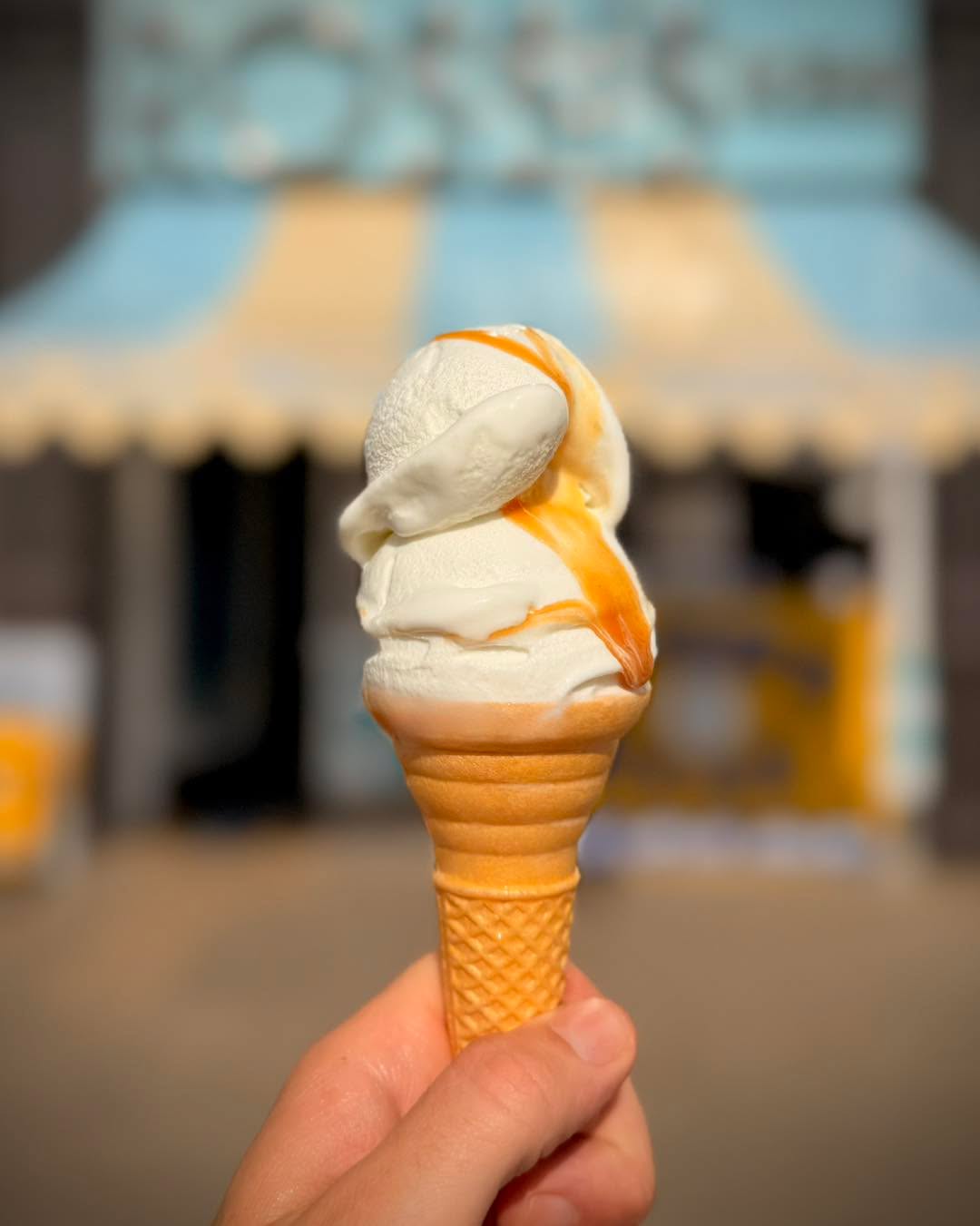 Try a Banoffee gelato today 🍌
1 scoop of banana with 1 scoop of toffee ripple in a cone or cup 💛 delicious!