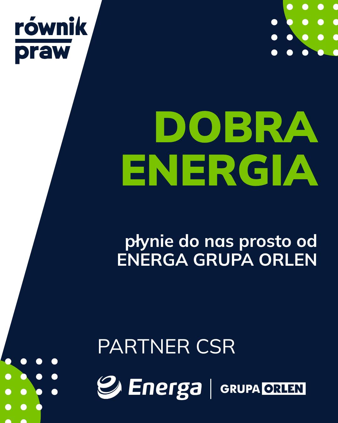 Współpraca z Partnerem #CSR @EnergaSA z Grupy ORLEN pozwala nam każdego dnia realnie wspierać osoby w kryzysie psychicznym.
Dzięki temu partnerstwu możemy zapewniać bezpłatne konsultacje psychologiczne online oraz rozwijać działania psychoedukacyjne, które docierają do osób potrzebujących wsparcia - niezależnie od miejsca, w którym się znajdują.
To wsparcie przekłada się na konkretne efekty: większą dostępność pomocy, możliwość reagowania na kryzysy na bieżąco i docieranie tam, gdzie bariera dostępu do osób specjalistycznych jest największa.
Dziękujemy, że razem z nami umożliwiacie codzienne niesienie profesjonalnego wsparcia psychologicznego osobom w trudnej sytuacji.
#zdrowiepsychiczne #kryzys #pomoc #wsparciepsychologicznerównikpraw #Energa #EnergaSA #EnergaWłącza