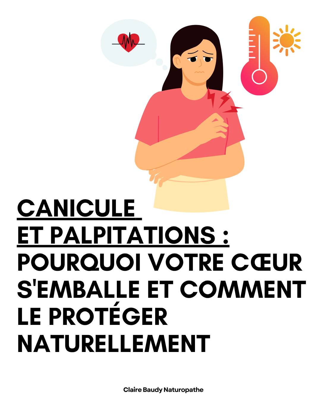 🔥Le thermomètre dépasse les 40°C. Les nuits deviennent étouffantes. Vous ressentez des battements cardiaques plus rapides, plus forts, parfois irréguliers. Une sensation de cœur qui cogne dans la poitrine, qui s'emballe sans raison apparente.
Si vous avez l'impression que votre cœur ne supporte plus la chaleur, vous n'êtes pas seul(e).
Chaque épisode caniculaire met notre système cardiovasculaire à rude épreuve. Le cœur travaille davantage pour maintenir une température corporelle stable, assurer la circulation sanguine et éviter la surchauffe. Chez certaines personnes, cette adaptation se traduit par des palpitations, des essoufflements, une fatigue inhabituelle, voire des malaises.
La bonne nouvelle ? Il existe de nombreuses stratégies naturelles pour soutenir efficacement votre cœur pendant ces périodes extrêmes.Lorsque le cœur s'emballe sous l'effet de la chaleur, il ne faut pas chercher à le faire taire.
Il faut comprendre ce qu'il essaie de vous dire.
Dans la majorité des cas, les palpitations estivales traduisent un besoin accru :
d'eau
de minéraux
de récupération
de fraîcheur
de ralentissement
La canicule nous rappelle une vérité fondamentale : le cœur n'est pas seulement une pompe. C'est l'organe qui s'adapte en permanence pour préserver notre équilibre vital.
L'aider à traverser les fortes chaleurs est essentiel, c'est un acte de prévention.
www.naturopathierennes.com
#chaleur #canicule #solutionsnaturelles #naturopatherennes #palpitations