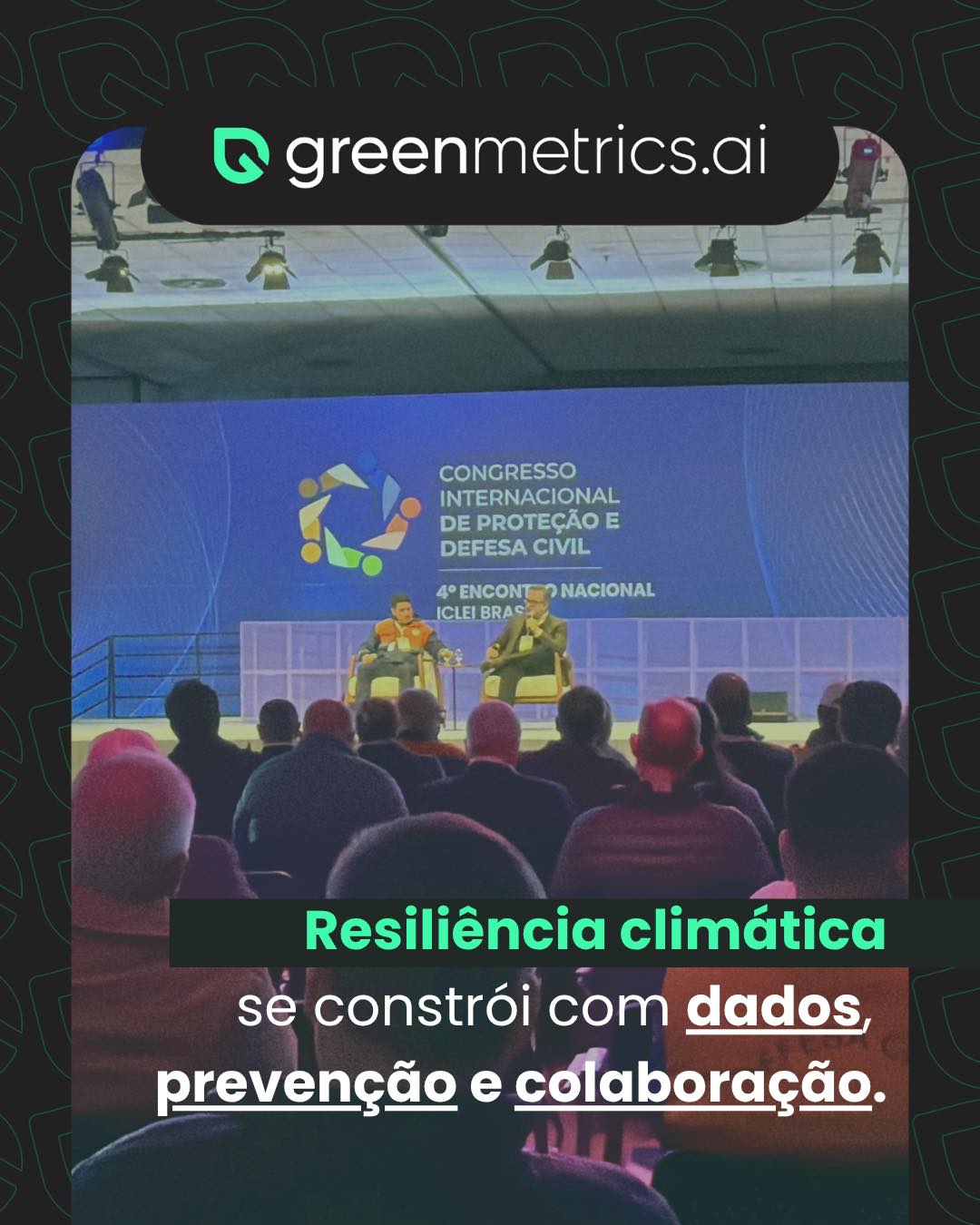 Estivemos presentes no CIPDC 2026 – Congresso Internacional de Proteção e Defesa Civil, um importante espaço para discutir resiliência climática, gestão de riscos e prevenção de desastres.
Realizado em Porto Alegre, o evento reuniu gestores públicos, especialistas, instituições de pesquisa e empresas para debater estratégias que fortaleçam a preparação dos territórios diante dos eventos climáticos extremos. Entre as atividades, destacaram-se as oficinas colaborativas para a construção do Plano Estadual de Proteção e Defesa Civil, além de ações voltadas ao mapeamento de riscos e ao planejamento de medidas preventivas.
Em um cenário cada vez mais desafiador, monitoramento contínuo, inteligência de dados e capacidade de antecipação são fundamentais para apoiar decisões mais rápidas e proteger vidas.
Seguimos contribuindo com soluções que fortalecem a prevenção, a gestão de riscos e a construção de comunidades mais resilientes.
#cipdc2026 #defesacivil #cidadesinteligentes #elñiño #monitoramento #greenmetricsai #elnino #monitoramentocolaborativo