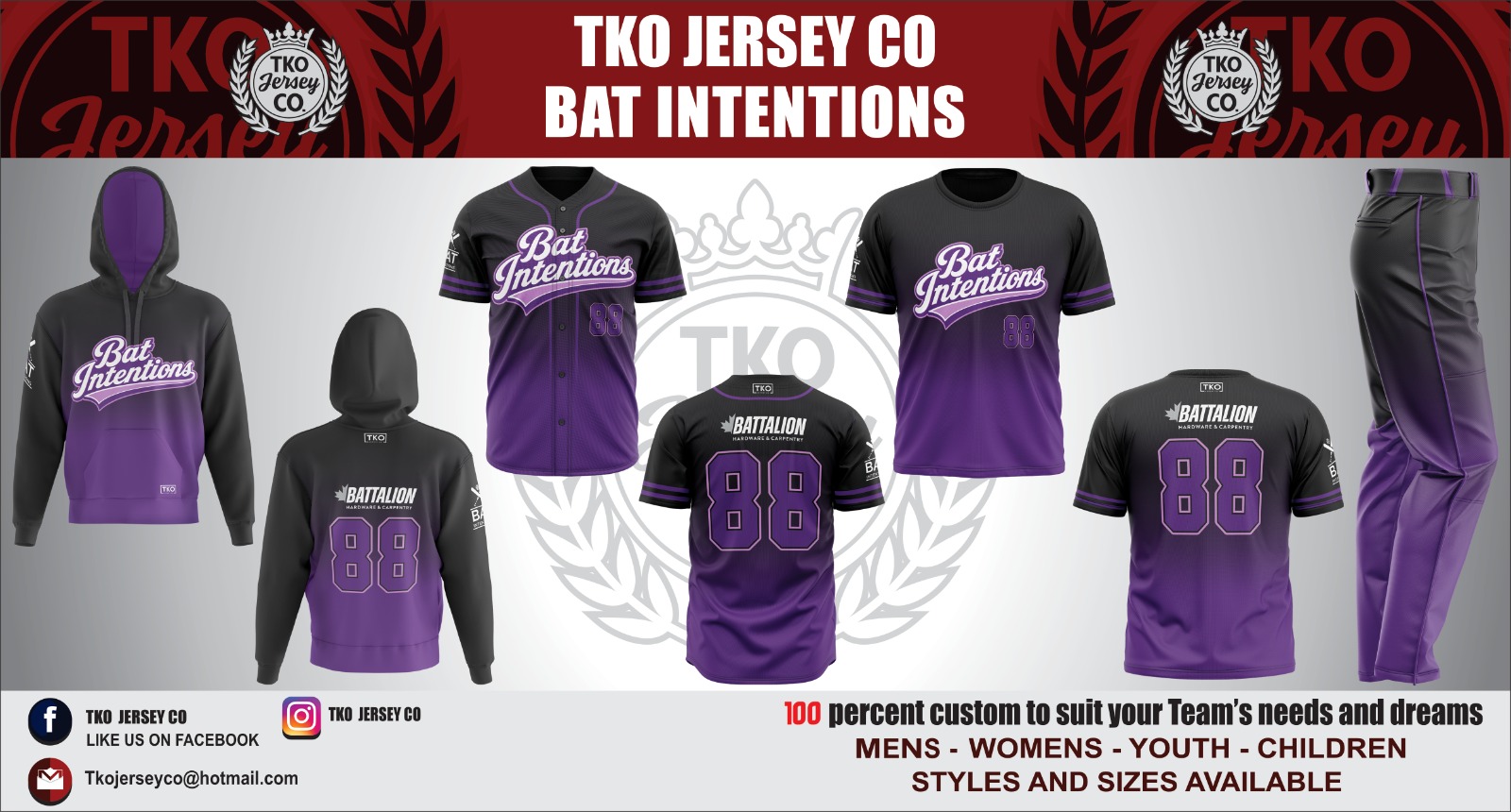 Bat Intentions. The pun is free. The kit is custom.
DM us to build yours.