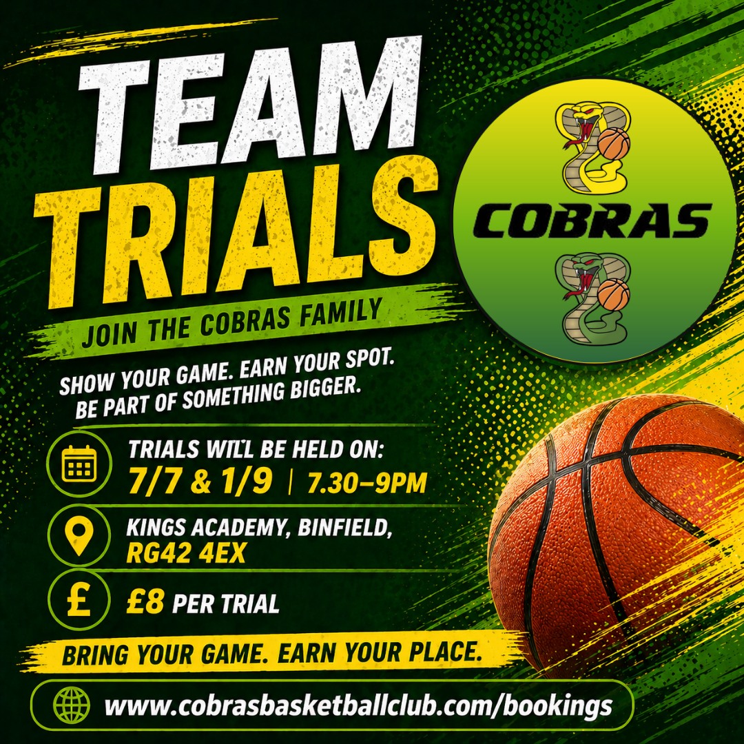 Getting ready for next season.. see what the Cobras Wessex Men's teams can offer ! 🏀🐍 #CobrasBasketball #WessexBasketball #BasketballTrials #BasketballPathway #CobrasBasketballClub #CobrasFamily