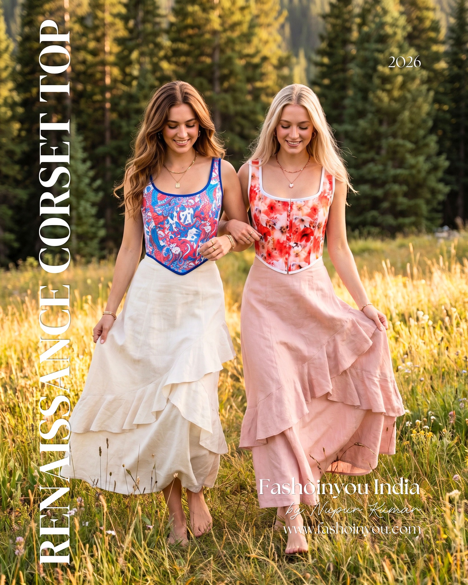 There's something about walking through a wildflower field in a corset that makes you feel like the main character of your own story.
Our new Renaissance Corset Top collection brings that fairytale spirit into 2026 — steel-boned satin corsets in fresh new prints, paired with flowing ruffled skirts for an effortlessly romantic look. Whether you're dressing for a renaissance fair, a garden party, or just want to feel a little more like royalty on an ordinary day, this collection was made for you.
Discover the full collection at fashoinyou.com/shop 🌿
#RenaissanceCorset #CorsetTop #RenaissanceFairOutfit #CorsetFashion #FairyCoreFashion #SteelBonedCorset #CottagecoreStyle #RomanticFashion #PrintedCorset #CorsetStyle #FashoinYou #BohoCorset #RenFaireFashion #VintageInspiredFashion #CorsetTopOutfit #2026FashionTrends #FairycoreAesthetic #WildflowerPhotoshoot #CorsetLovers #SatinCorset