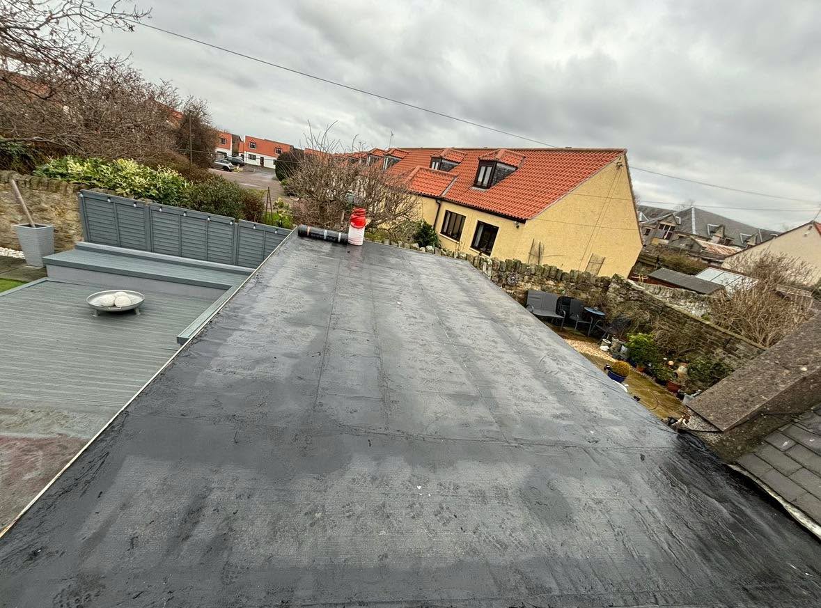 2 layer felt system flat roof overlay — East Lothian