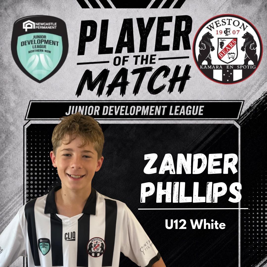 Congratulations to our Round 13 JDL Players of the Match! 🐻🖤🤍
Hunter City Motor Group Weston Workers Club Debra Ford - Stone Real Estate Booth Contracting Pty Ltd Weet-Bix intrinsic_tiling TCM Electronics Pty. Ltd.
