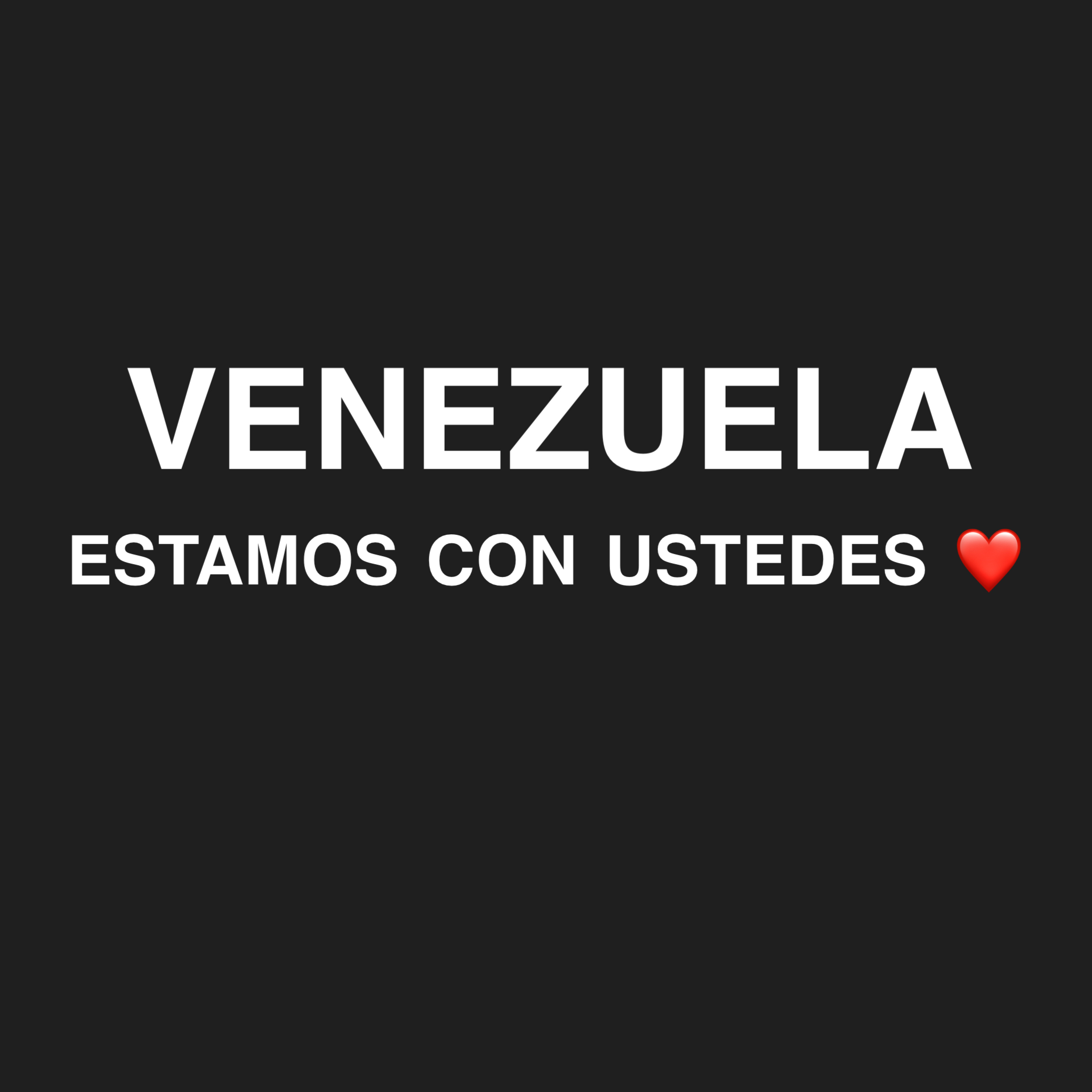 Venezuela, estamos con ustedes ❤️🇻🇪
Mandamos todo nuestro amor y fuerza a todas las personas afectadas por los terremotos.
A nuestros amigos, seguidores y familias venezolanas: los tenemos muy presentes en nuestros corazones.
Con mucho cariño,
Baila Nova