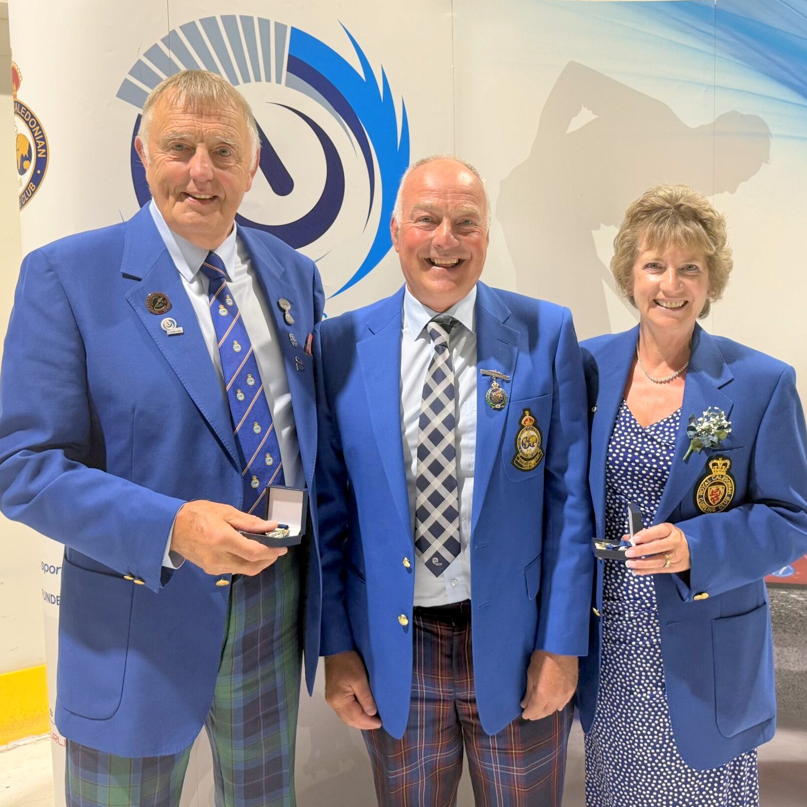 We were delighted to host the @scottish_curling AGM on Saturday. Two Border curlers were listed to receive their 50 year curling medals - Harry Dodds of St Boswells & Oliver Stark of Roxburghe curling club. There was a surprise for Keith & Gwen Prentice of Ayton Castle Curling Club who were also presented with their medals. Keith was also stepping down from his term as Scottish Curling president at the AGM 📸 Scottish Curling