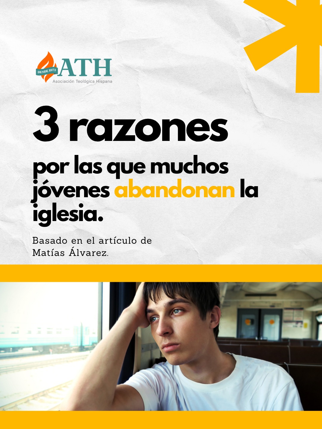 ¿Por qué tantos jóvenes se están alejando de la iglesia?
La respuesta va mucho más allá de una generación "desinteresada". Muchas veces, lo que buscan no es entretenimiento, sino pertenencia, propósito y un lugar donde puedan crecer, servir y hacer preguntas sin temor.
Cuando la iglesia deja de ver a los jóvenes como el futuro y comienza a reconocerlos como parte del presente, se abren espacios para el discipulado, el liderazgo y una fe que transforma vidas.
El desafío no es solo atraerlos, sino caminar junto a ellos, escucharlos y formar una comunidad donde descubran que también tienen un lugar en la misión de Dios.
💬 Ahora queremos leerte:
¿Cuál crees que es la principal razón por la que muchos jóvenes abandonan la iglesia?
Comparte tu opinión en los comentarios y envía este carrusel a alguien que esté comprometido con las nuevas generaciones.
#JuventudCristiana #Discipulado #LiderazgoCristiano #MinisterioJuvenil #Iglesia #Fe #FormaciónCristiana #Teología #PastoralJuvenil #AsociaciónTeológicaHispana #ATH #NuestraJornada