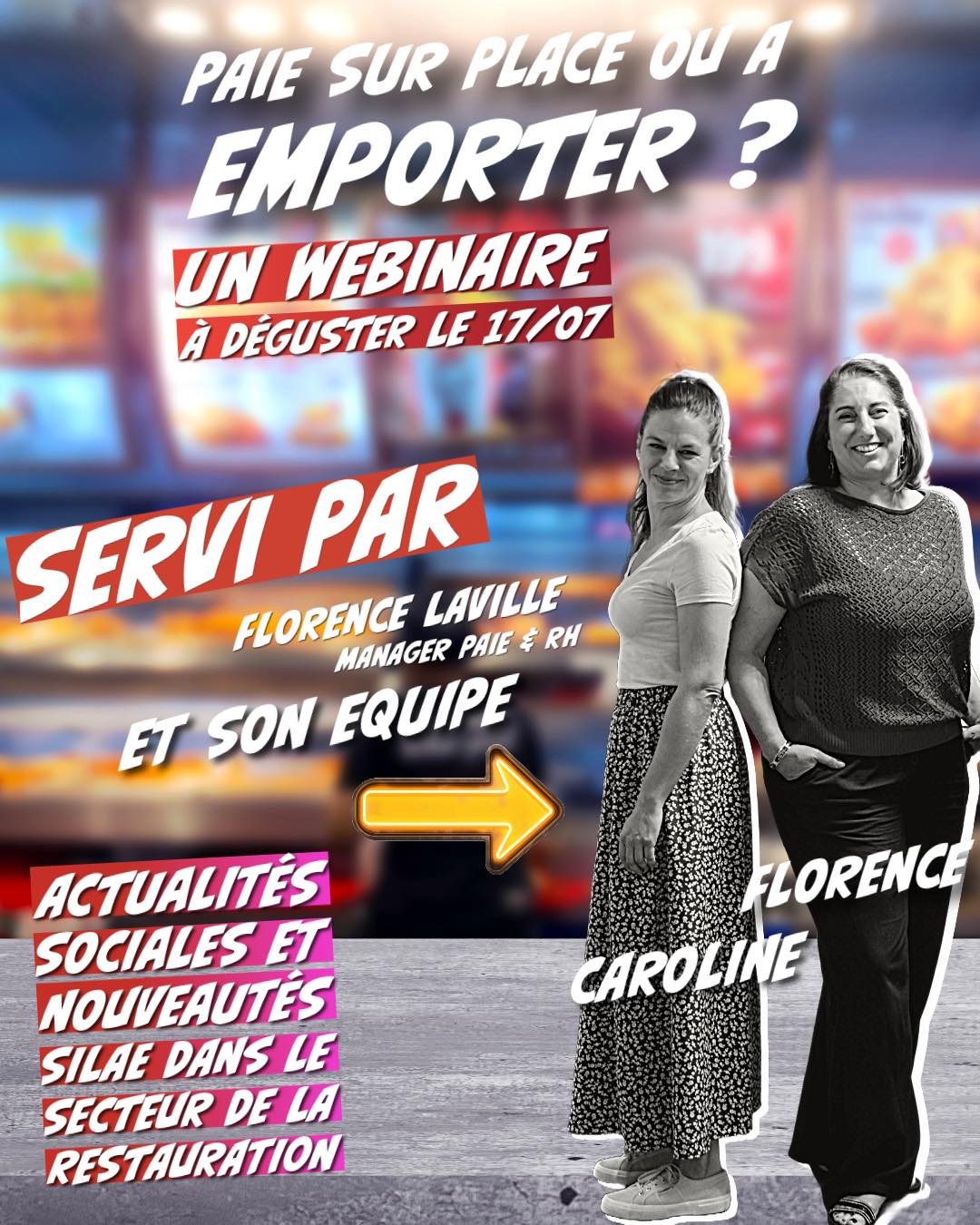 📆Save the date un nouveau webinaire est en approche !
👉🏻Précisions et inscriptions dès la semaine prochaine !
_____
#fastfood #actualitessociales #silae #restaurationrapide #gestiondelapaie