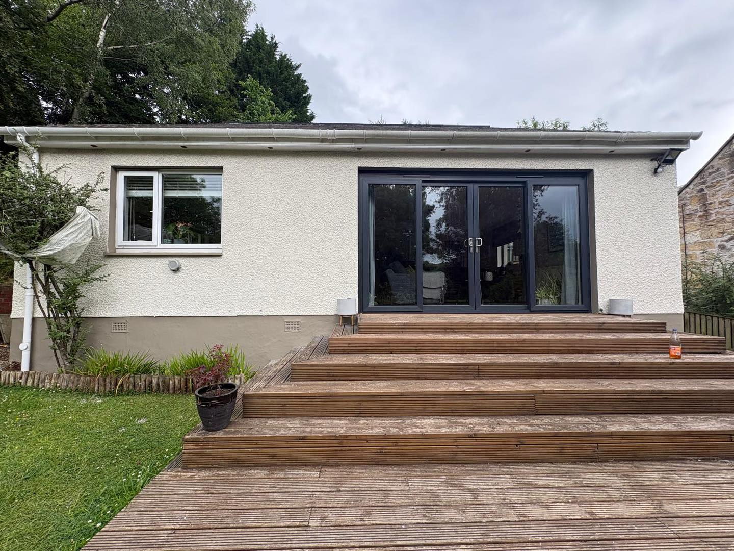 Render and roughcast repairs to property then finished with a full property exterior decoration — Penicuik