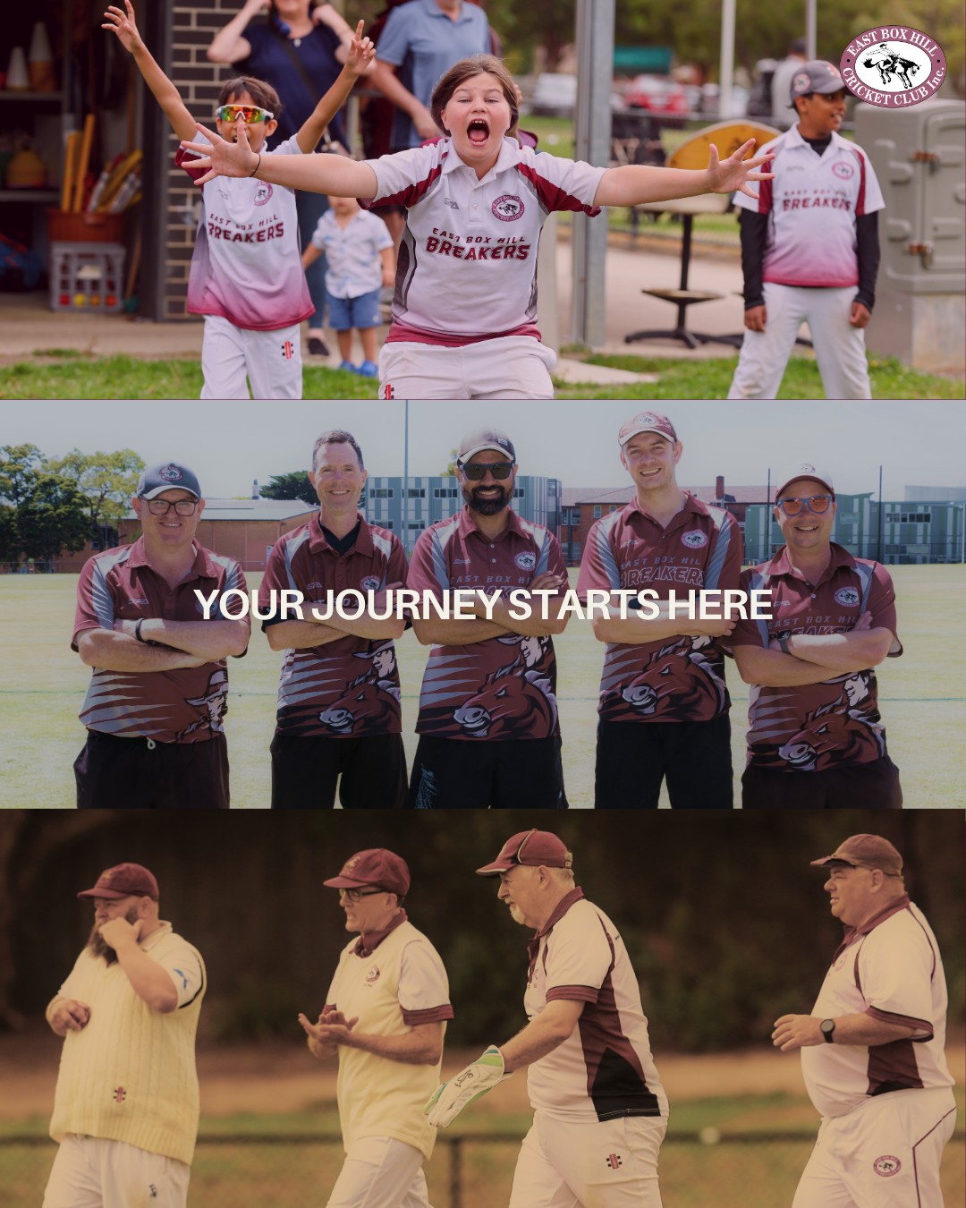 Every cricket journey starts somewhere.
For some, it starts with Super 7s.
For some, it starts with a first junior season.
For some, it starts by joining a girls team, a women’s team, or coming back to the game after years away.
At East Box Hill, we’re proud to be a club where players and families can find their place, grow in confidence, build friendships and become part of something bigger than one season.
Season 2026/27 registrations are now open.
Wherever your cricket journey is starting, we’d love it to start with us.
🔗 Register via link in bio
📩 Not sure where you fit? Send us a message.
𝗘𝗮𝘀𝘁 𝗕𝗼𝘅 𝗛𝗶𝗹𝗹 𝗖𝗿𝗶𝗰𝗸𝗲𝘁 𝗖𝗹𝘂𝗯
𝗬𝗼𝘂𝗿 𝗝𝗼𝘂𝗿𝗻𝗲𝘆 𝗦𝘁𝗮𝗿𝘁𝘀 𝗛𝗲𝗿𝗲.