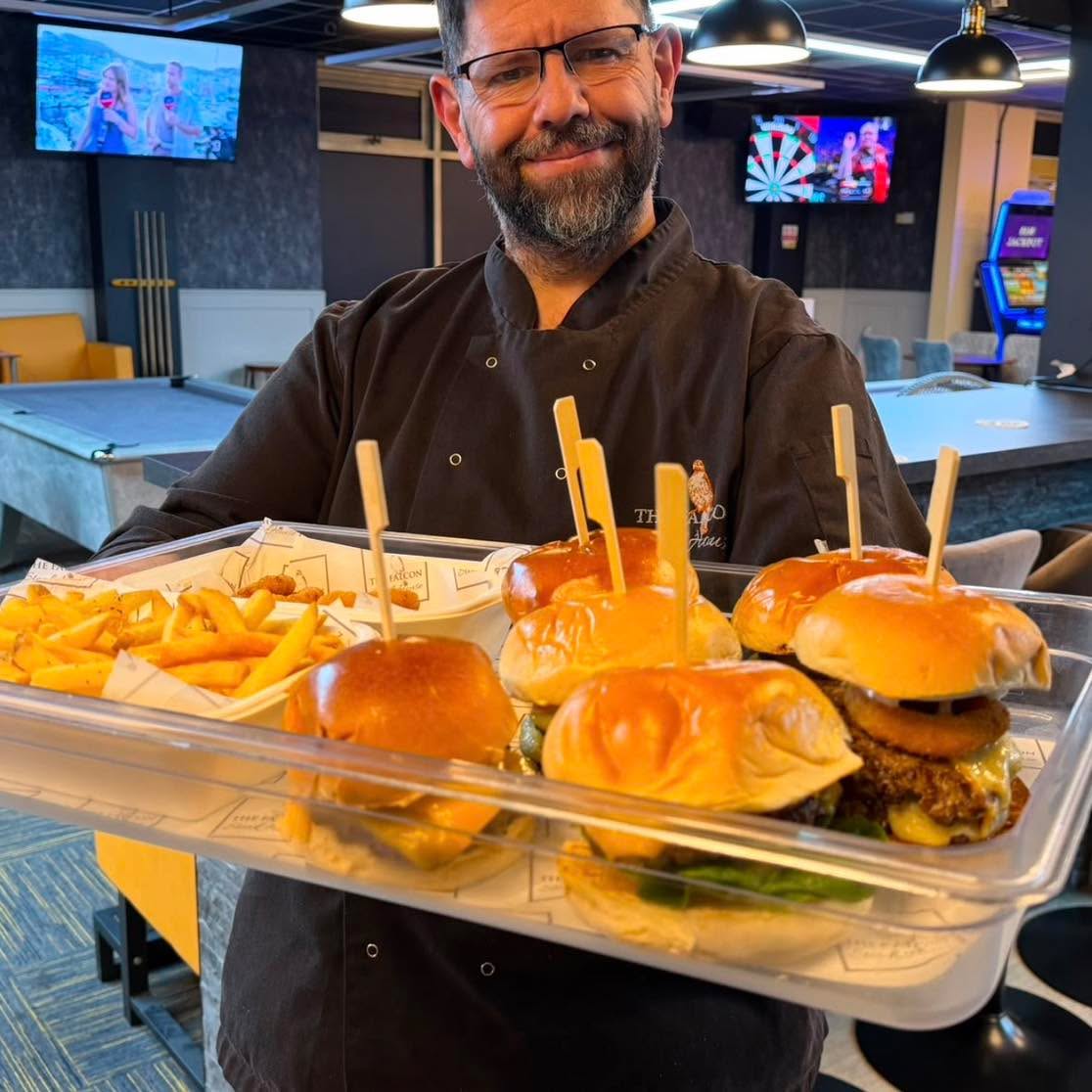 🍔🎱 THE BIG BREAK @ MAXI LOUNGE🎱🍔
After one wayward feaster made a mockery of our original challenge, we’ve decided to split things in two — one for those chasing a massive challenge, and one for the professionals ready to push their limits.
Check out the wayward feaster completing the challenge:
https://youtu.be/XsyCN3IaYBY?is=4p0hX89r6yIPtv73
So we’re introducing TWO levels of The Big Break!
🥉 LEGENDS CHALLENGE
🍔 6 Double Stacked Smash Burgers
🍟 1 Portion of Fries
🧅 1 Portion of Onion Rings
⏱️ 45 minutes to complete the challenge.
📸 No streaming - photos only.
Beat the challenge and you’ll win:
🏆 A £25 Falcon Steakhouse voucher
🎱 2 hours of Maxi Lounge play
…plus your place on the Big Break Wall of Fame!
⸻
🥇 PROFESSIONALS CHALLENGE
Think the Legends challenge sounds too easy?
Step up…
🍔 6 Double Stacked Smash Burgers
🍟 2 Portions of Fries
🧅 2 Portions of Onion Rings
⏱️ 30 minutes. That’s it.
📹 Streaming allowed – show the world what you’ve got!
Complete the Professionals Challenge…
💥 YOUR ENTIRE MEAL IS FREE!
🏆 Plus you’ll earn serious bragging rights and your place on the Wall of Fame.
⸻
💷 Both challenges are £50 to enter.
⚠️ Terms & Conditions:
• Maximum of two challenges per day (one at lunch, one in the evening)
• Participants must remain seated for the entire duration of the challenge
So…
👀 Who’s a Legend?
💪 Who’s a Professional?
❌ Who’s got zero chance of any
Tag the person you’d love to see attempt it! 🍔😂
⸻
With 19 screens, we’ll have all the big games on the main TVs and everything else spread around the room 👀
🍔 Food served from The Falcon Steakhouse kitchen
🍻 Cold pints flowing
🎱 Games, darts, pool & more while you watch
👉 Got a specific game you want on? Just ask at the bar—we’ll get it on if we can
Pool • Snooker • Darts • Bar • Kitchen
🍔 Kitchen by The Falcon Steakhouse
Serving 12–2 & 6–9
(Field-to-fork beef from our family farm 🦅)
📍 39 South Parade, Yate Shopping Centre, BS37 4BB
⏰ Open daily 11am–11pm