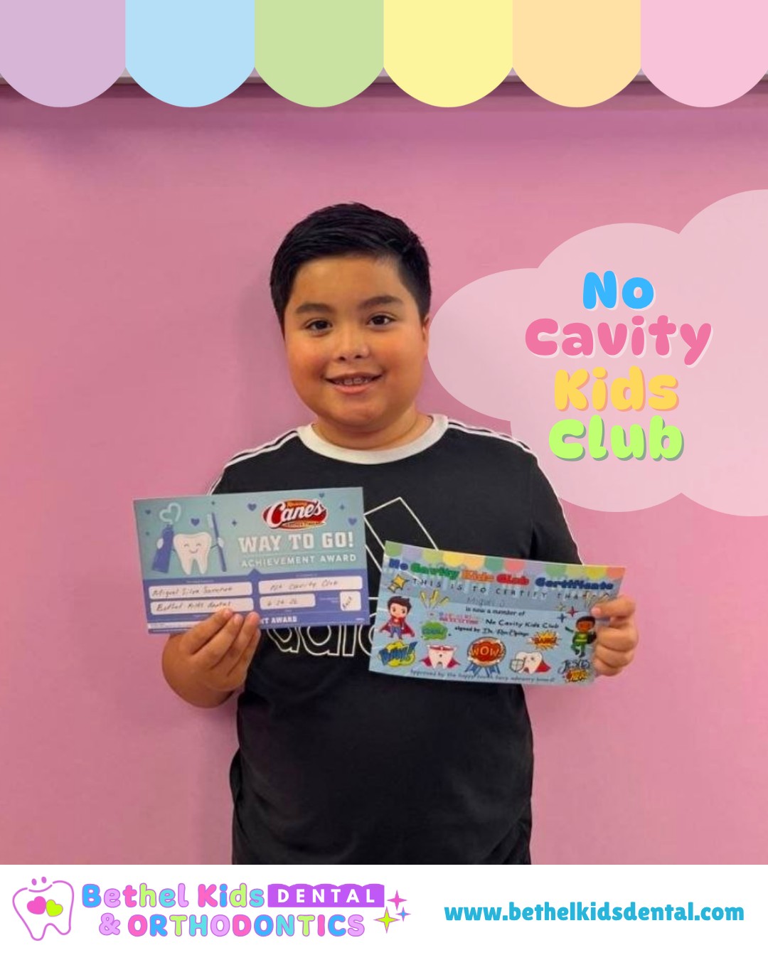 🦷✨ No cavities = FREE Raising Cane's?! Now THAT'S a win!
Shoutout to Miguel for earning his spot in the No Cavity Kids Club! 🎉 We're so excited about our partnership with @raisingcanes — kids who come in with zero cavities get a special certificate for a FREE meal. How cool is that?!
Keep brushing, keep flossing, and keep winning, Miguel! 🐔🍗
📍 Lodi | Manteca | Sacramento
📅 Book your visit: https://bit.ly/BethelKidsDentalBooking
🌐 www.bethelkidsdental.com
#BethelKidsDental #NoCavityKidsClub #RaisingCanes #NoCavities #KidsDentist #DentalMilestone #ProudMoment #HealthySmiles #KidsDentistry #LodiCA #MantecaCA #SacramentoCA