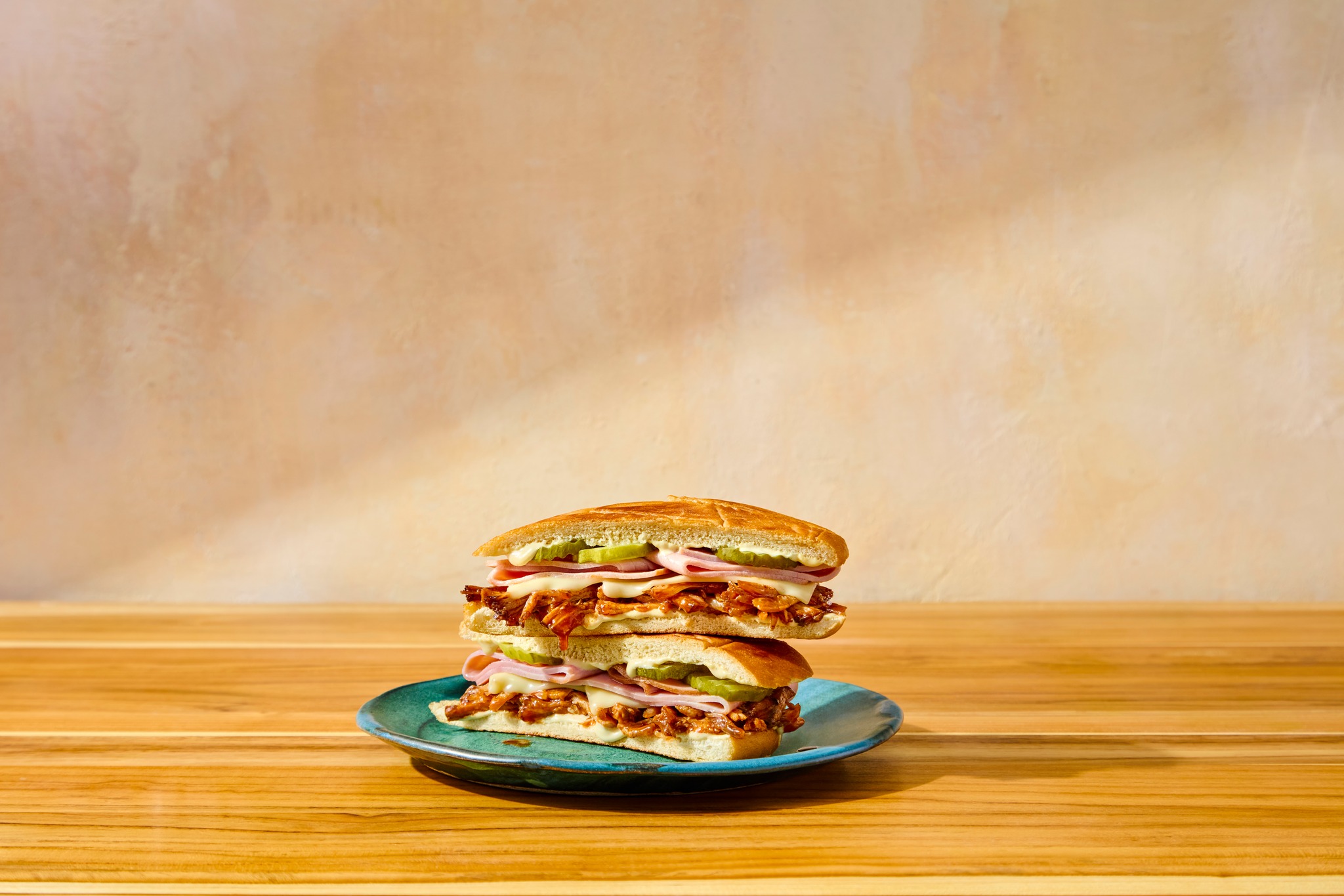 Sweet, smoky, and loaded with bold flavor. 🌟
Try a BBQ Cuban Pulled Pork Sandwich that combines tender BBQ pulled pork, savory ham, melted Swiss cheese, crisp pickles, and creamy mayo, all stacked on toasted Cuban bread for the ultimate bite.
Whether it's lunch, dinner, or game day, this sandwich is guaranteed to be a crowd favorite.
#ArizonaPork #ArizonaGrown #PulledPork #CubanSandwich #BBQ #tastewhatporkcando #SupportLocal #RealFoodRealFarmers