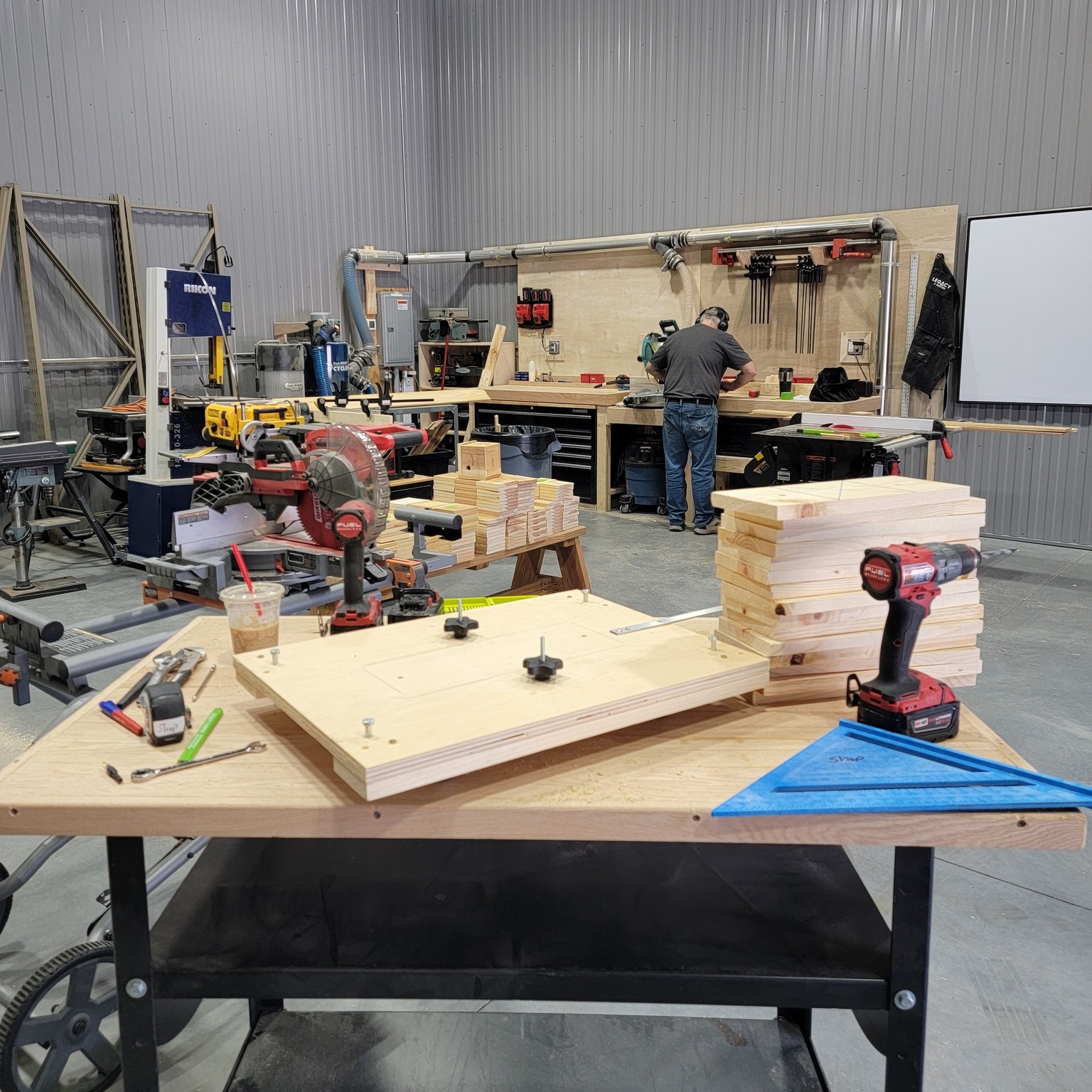Not every project starts in the classroom.
Some projects the youth build begin in the shop being turned into ready-to-build kits. That preparation allows us to maximize our time at workshops, where students get to assemble, create, and connect.
This time, it was our Wren Bird House project for this coming school year—and a huge thank you goes to Blaine for cutting 75 project kits!
