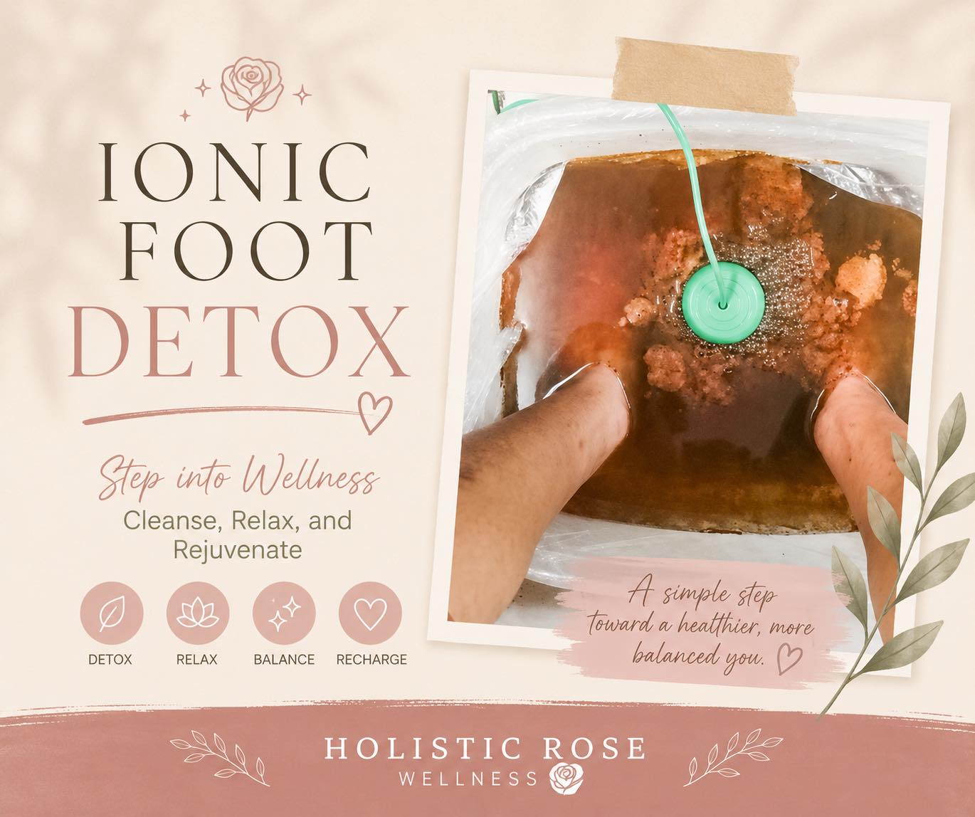Treatment Spotlight! 🤩
🤍One of my favs and often overlooked!
An ionic foot bath is a gentle wellness experience designed to help you slow down, unwind, and prioritize self-care.
Many clients enjoy ionic foot baths because they can support:
🌿 Relaxation and stress relief
💗 A sense of rejuvenation and well-being
🔋 Feeling refreshed and recharged
🌊 A calming addition to your wellness routine
At Holistic Rose Wellness, we love pairing ionic foot baths with other holistic services to create a restorative experience that helps you reconnect with your body and take a moment just for yourself.
Sometimes wellness isn’t about doing more—it’s about creating space to pause, reset, and recharge. 🌹
#wellness #footbath #resetroutine #holisticrosewellness #atascocitatx #summervibes☀️