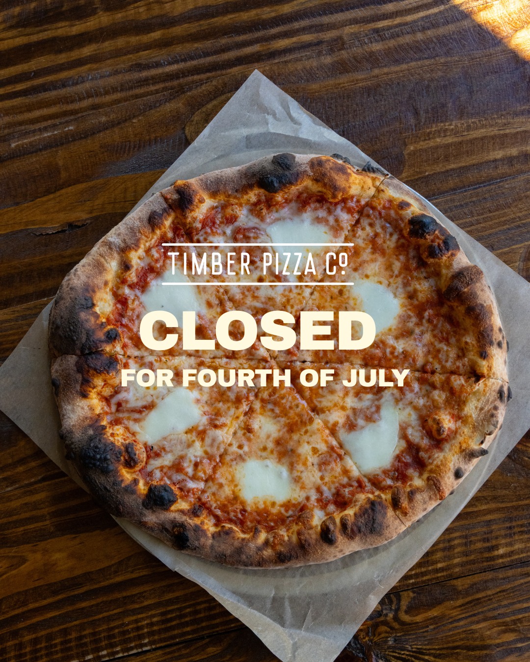 We are closed for The Fourth of July- stock up on all your favorites today! We'll be back open Sunday for normal hours.
