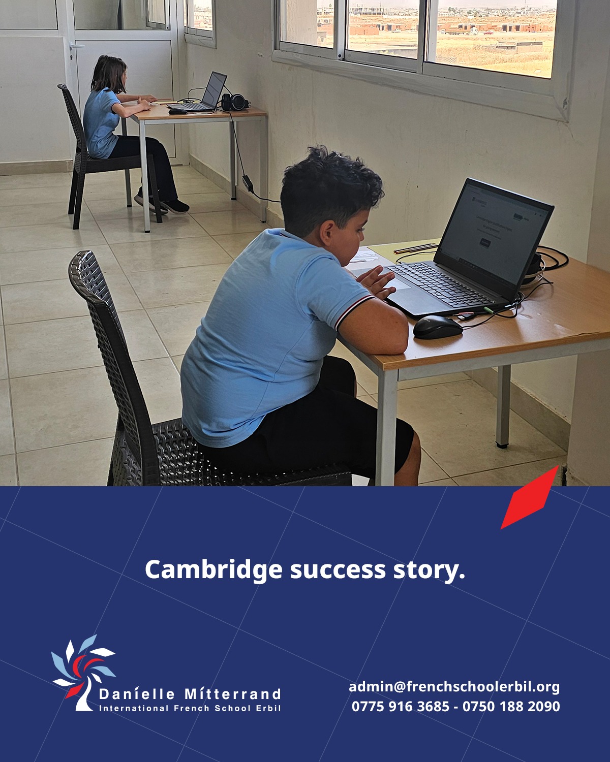 We proudly congratulate our Primary students on their success in the Cambridge English for Young Learners exams.
A wonderful achievement that reflects their dedication and hard work.
-
Nous félicitons chaleureusement nos élèves du primaire pour leur réussite aux examens de Cambridge English for Young Learners.
Une magnifique réussite qui témoigne de leur dévouement et de leur travail acharné.
-
نهنئ بكل فخر طلابنا في المرحلة الابتدائية على نجاحهم الباهر في امتحانات كامبريدج للغة الإنجليزية للصغار.
إنجاز رائع يعكس تفانيهم واجتهادهم.
-
بە شانازییەوە پیرۆزبایی لە قوتابیانی قۆناغی سەرەتایی دەکەین بۆ سەرکەوتنیان لە تاقیکردنەوەکانی ئینگلیزی کامبریج بۆ ئاستی ( یەنگ لێرنەرس)
دەستکەوتێکی نایاب کە ڕەنگدانەوەی خۆبەخشی و ماندووبوونیانە
Enrolment for the 2026–2027 academic year is now open.
For more information, contact us on: 0775 916 3685 - 0750 188 2090
#GlobalEducation #InternationalEducation #DMI