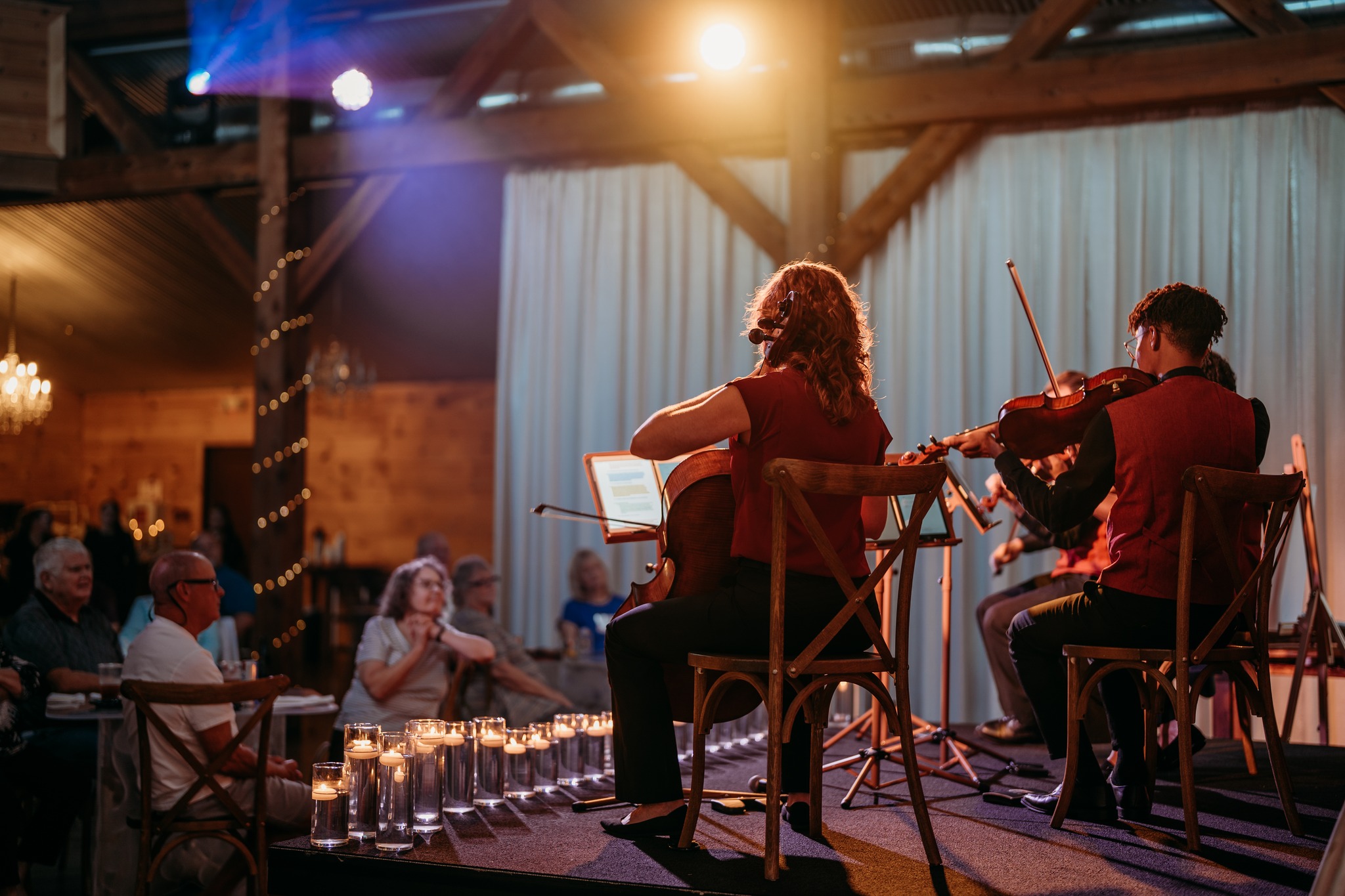 This is a perspective our audiences rarely get to see.
From our chairs, we watch listeners lean forward during quiet passages, smile at familiar melodies, and sit in complete silence between movements. Those moments are just as memorable to us as the music itself.
Every audience shapes a performance in its own way. The attention, energy, and presence in the room become part of the concert, making each performance completely unique.
Thank you, @sugargroveestate, for welcoming us into such a remarkable venue, and thank you to @leyrephotography for preserving this view from the stage.
#NovaClassica #LivePerformance #MusiciansLife #BehindTheMusic #Luminosity #SugarBarn #SugarGroveEstate