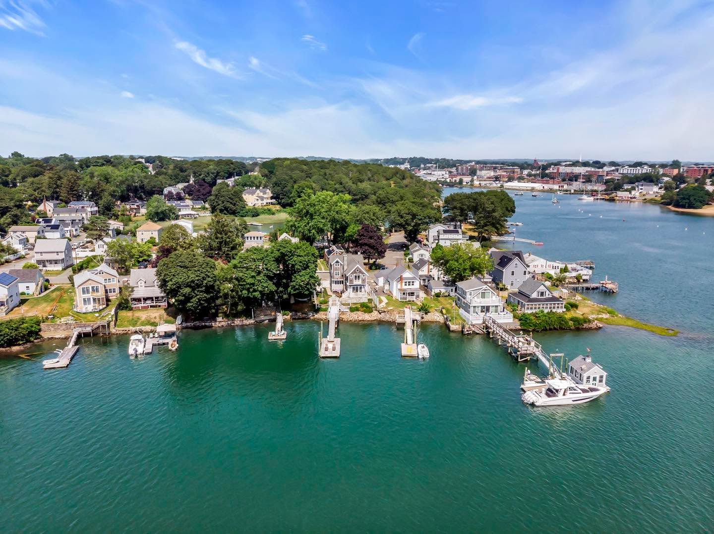 From behind the camera, I see more than a waterfront home. I see generations gathered together, long summer evenings by the water, and a place where the American Dream comes to life in a beautiful place like New England. Happy Fourth of July! 🇺🇸