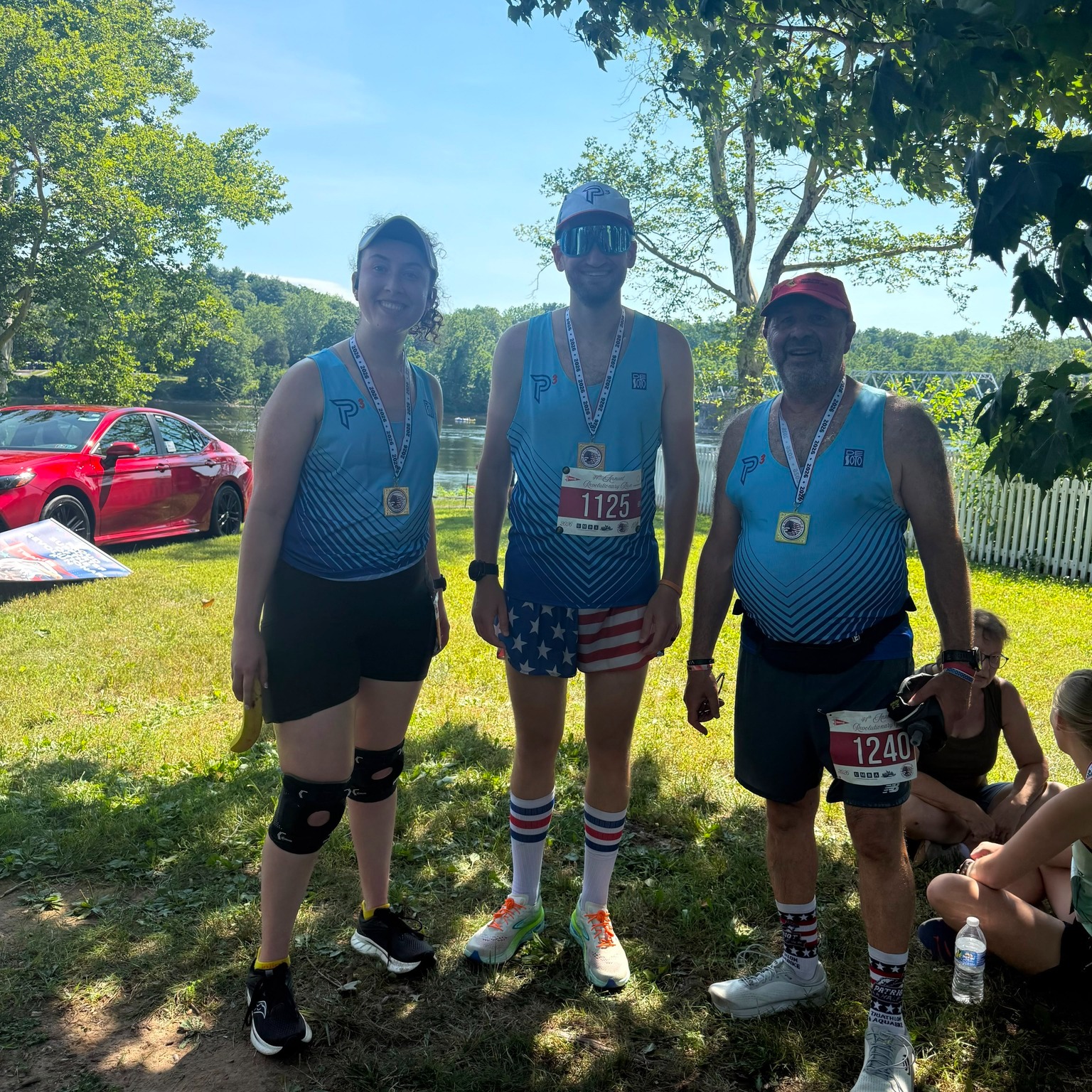 Big shout out to our TEAM P3 Athletes that pushed through the heat and humidity yesterday at the Revolution Run. Some very solid efforts across the board, especially considering this weekends unrelenting heat!
Looking sharp and cool (Pun intended) in your TEAM P3 Singlets!!!