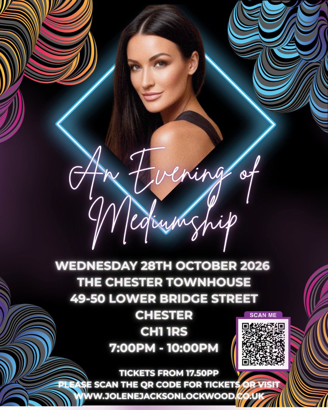 ✨ An Unforgettable Evening of Mediumship at The Chester Townhouse ✨
We're thrilled to welcome the amazing @psychicjolenejacksonlockwood for a truly special evening of mediumship this October.
Join us for an intimate night of spiritual connection, heartfelt messages, and incredible insight in the elegant surroundings of The Chester Townhouse.
📅 Tuesday 28th October
🕖 7pm – 10pm
🎟️ Tickets from just £17.50 per person
Whether you've experienced mediumship before or are simply curious to learn more, this promises to be a fascinating and uplifting evening.
Spaces are limited and expected to sell out quickly, so don't wait to secure your place.
✨ Book your tickets here:
https://www.jolenejacksonlockwood.co.uk/.../an-evening-of...
#TheChesterTownhouse #ChesterEvents #WhatsOnChester #Mediumship #VisitChester