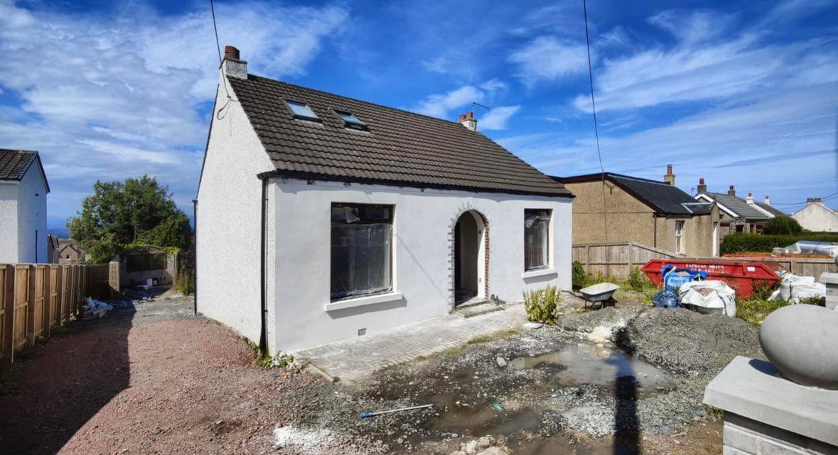Smooth render and roughcast finishes to full exterior of property — Falkirk