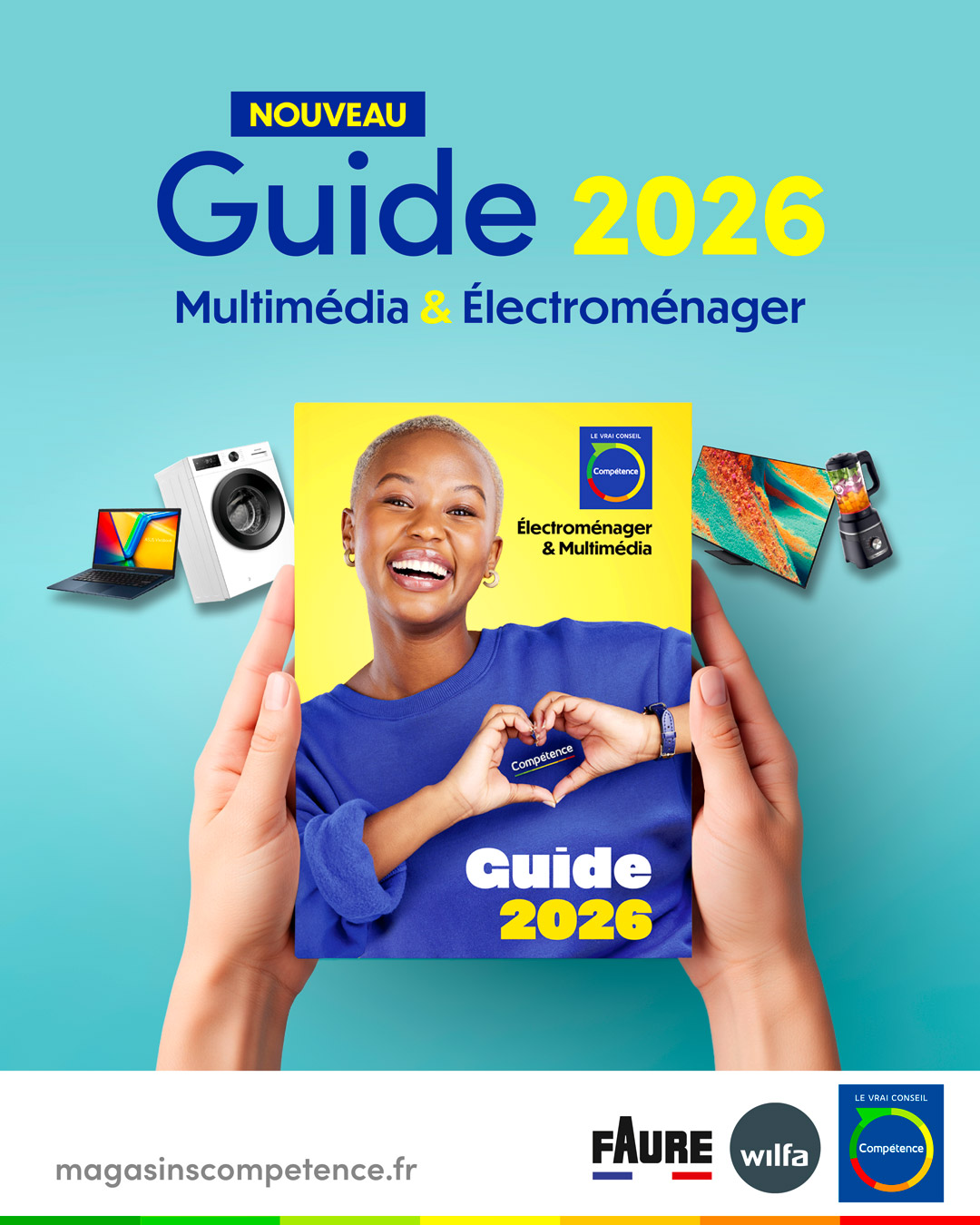 📖 Le Guide Annuel Compétence 2026 arrive prochainement ! 🎉
Il arrive ! Le Guide Compétence vous accompagne pour trouver les équipements qui répondront à tous vos besoins.
Que vous souhaitiez équiper votre cuisine, prendre soin de votre intérieur ou découvrir les dernières nouveautés en image, son et multimédia, vous y trouverez une large sélection de produits, des conseils et des solutions adaptées à votre quotidien.
✨ Des nouveautés, des marques reconnues avec l’arrivée des marques FAURE et WILFA et toujours le vrai conseil de vos experts Pulsat pour vous accompagner dans tous vos projets.
N'attendez plus pour le découvrir !
Rendez-vous dans vos magasins Compétence.
https://www.magasinscompetence.fr/
#MagasinsCompétence #Guide2026 #Électroménager #Multimédia #Maison #Innovation #LeVraiConseil #Faure #Wilfa