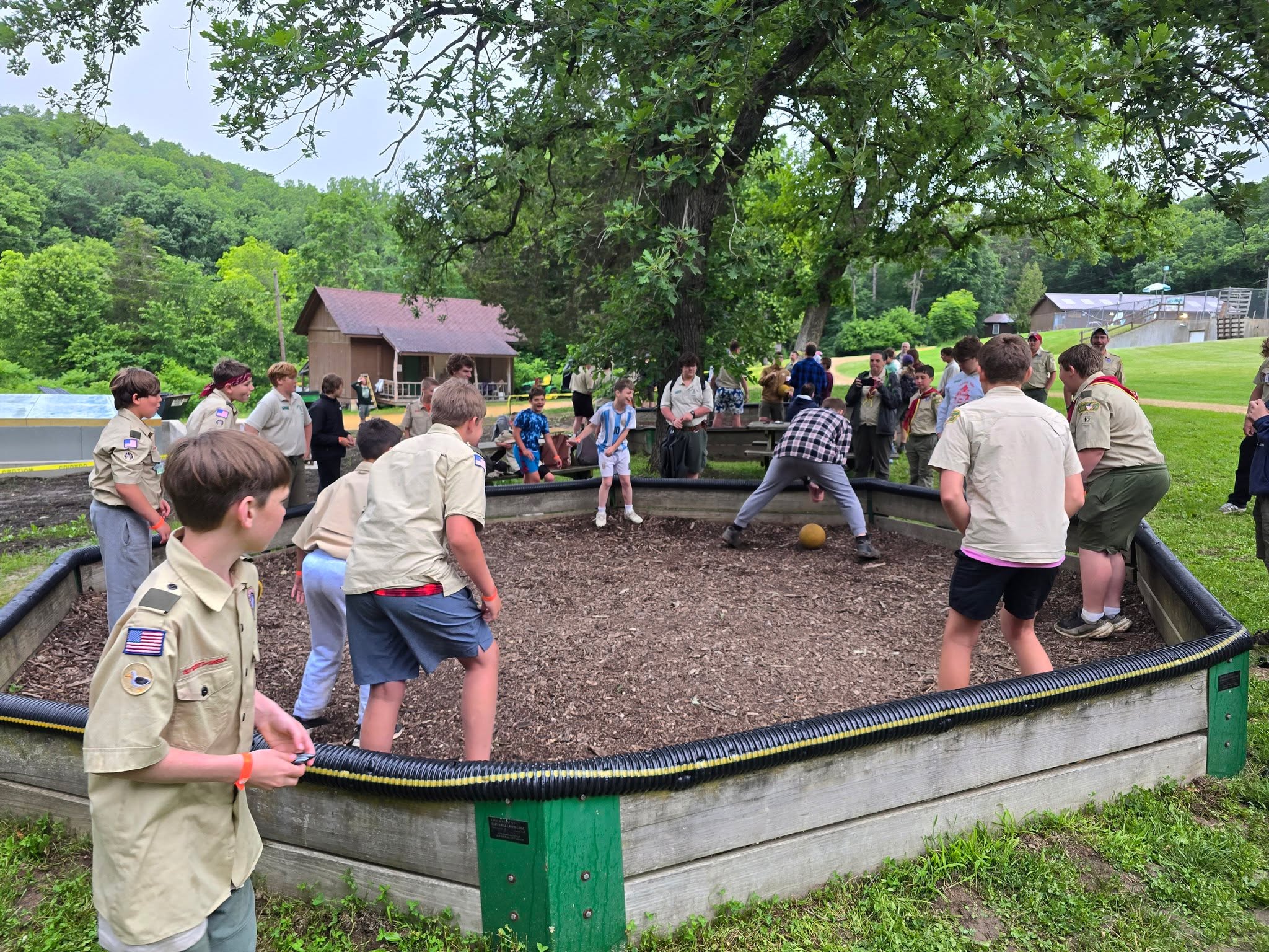 The Gaga Ball Pit has seen plenty of action this summer! Scouts have been gathering throughout the week for some (mostly) friendly competition.
To explore all of our programs and activities and register your troop for Summer Camp 2027, visit canyoncampbsa.org.
#summer2027 #ScoutingAmerica #CanyonCamp2026 #SummerCamp #SummerCamp2026 #FindYourselfAtCanyonCamp #BSA