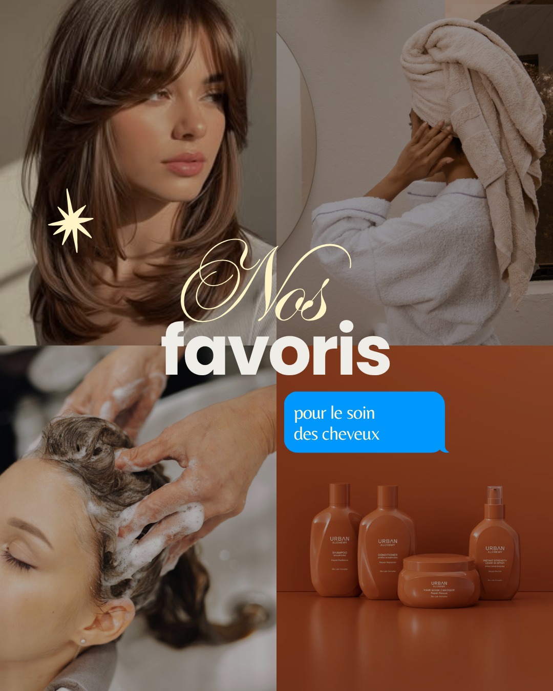 ✨Découvre la gamme Urban Alchemy ✨
Une sélection de produits capillaires pensés pour sublimer et prendre soin de vos cheveux au quotidien.
Formules expertes, résultats professionnels.
👉 Swipez pour découvrir toute la gamme, disponible dans nos salons Ryanhair !