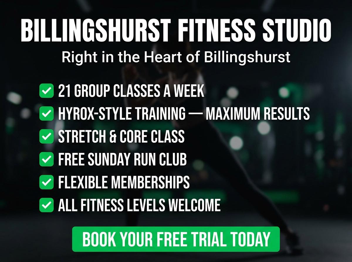 🏋️ BILLINGSHURST FITNESS STUDIO IS HERE!
Right in the heart of Billingshurst, we've built something special for YOU 💪
✅ 21 group classes a week�✅ Hyrox-style training — maximum results�✅ Stretch & Core class�✅ FREE Sunday Run Club�✅ Times to suit ALL �✅ Flexible memberships to fit YOUR life
👉 Book your FREE trial today and come see what everyone's talking about!
📍 Unit 28 Huffwood Trading Estate, Billingshurst RH14 | Free parking
🔗 https://www.upandoutdoorfitness.co.uk
#BillingshurstFitness #BillingshurstBootcamp #HyroxTraining #GroupFitness #FreeTrialNow #BillingshurstFitnessStudio #Hyrox #FitnessCommunity #PersonalTrainingBillingshurst