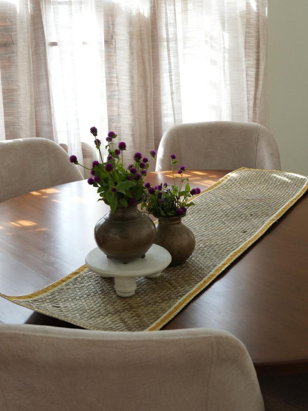 Re- edit your spaces to bring in ONAM VIBE
Our much loved and popular screwpine table runner 'കൈതപ്പൂ' table runners are ready to enhance your Onam decor.
We have restocked in two sizes 1 ft x 5 ft and 1.5 ft x 5.5 ft
Also we have introduced cushion covers in premium upholstery fabric with lace details and tassels.
Size available is 16 x 16 inches.
📩 DM us or WhatsApp 9778758496 to order.
#Decoredits #OnamDecor #Kaithappoo #TableRunner #KeralaHomeDecor #HandcraftedDecor #OnamReady