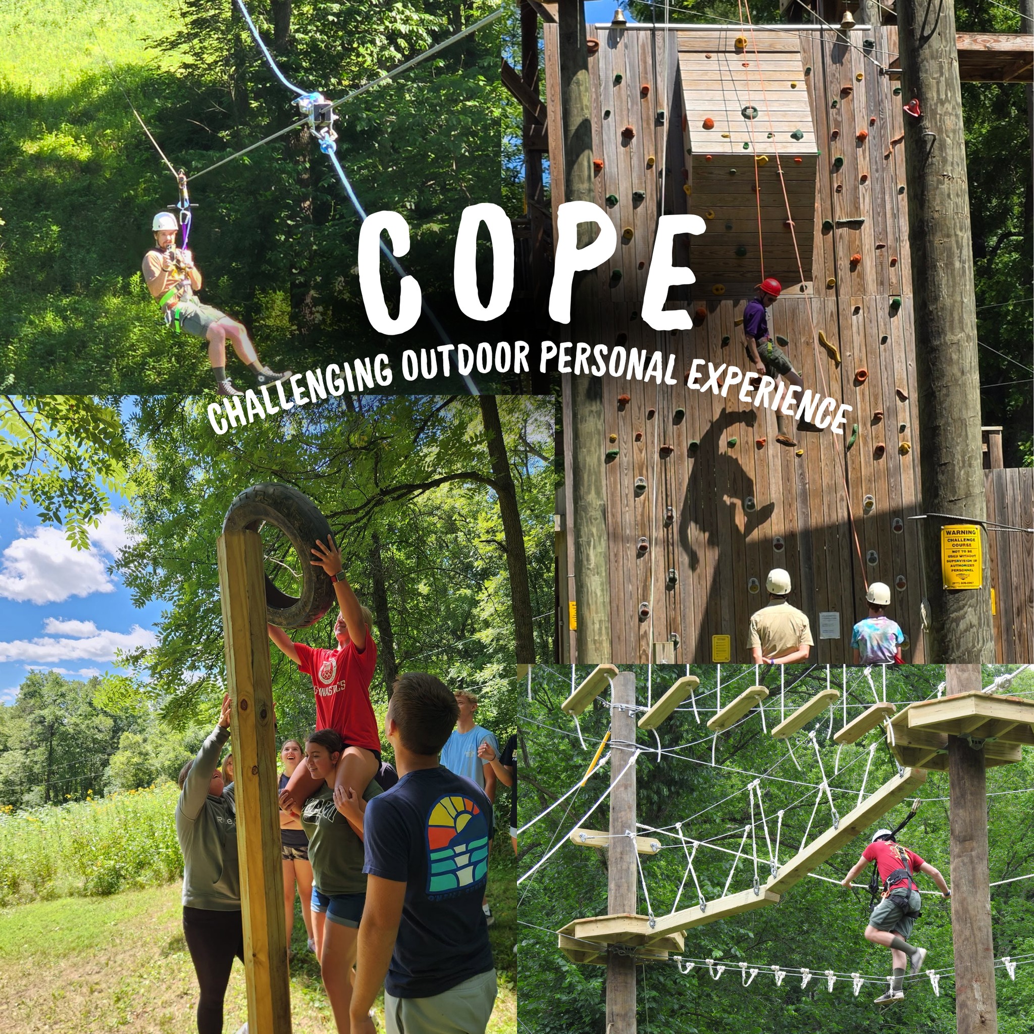 Our next program area highlight is COPE!
COPE offers the Climbing Merit Badge, the COPE Activity Patch, and a variety of activities that challenge Scouts to step outside their comfort zone while having fun.
Think your troop is up for the challenge? Registration for next summer is open at https://blackhawkscouting.doubleknot.com/OpenRosters/ViewActivitySpaceAvailable.aspx?classificationid=83337&sf=f&orgkey=3223 #summer2027 #orderofthearrow #FindYourselfAtCanyonCamp #SummerCamp #ScoutingAdventure #summercamp2026 #CanyonCampBSA